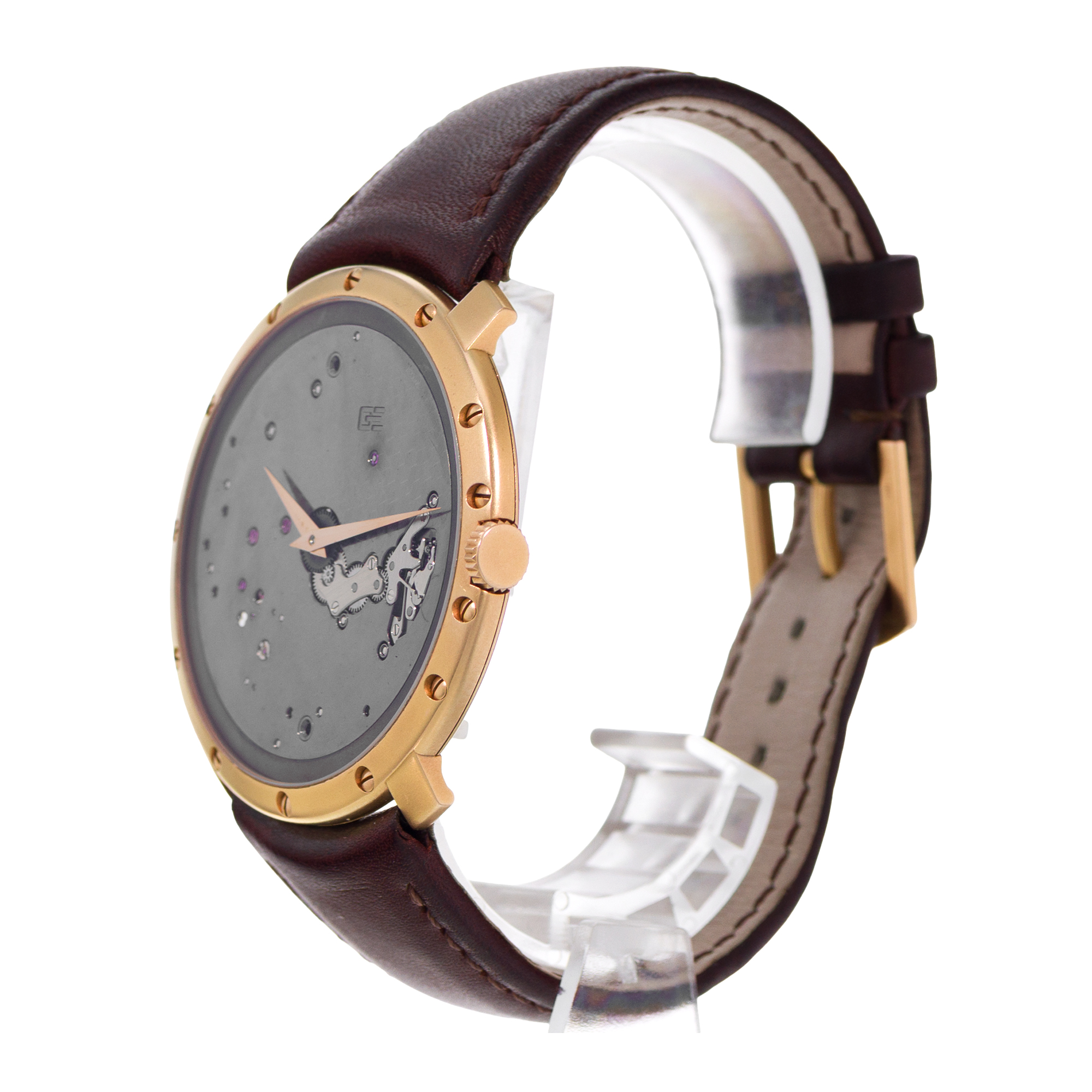 Guy Ellia Time Space RS 2388 LV1 46mm Large 18k Rose Gold Manual Mens Watch 2010 thumbnail 4