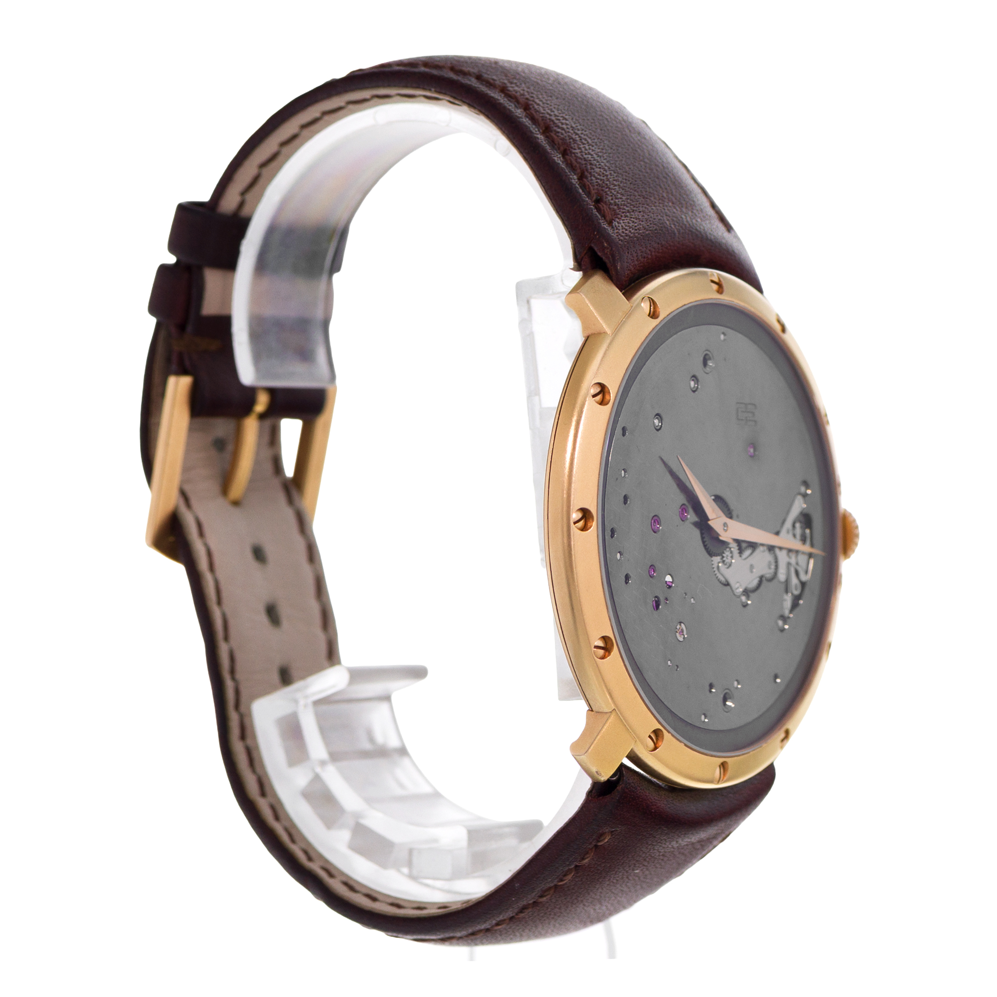 Guy Ellia Time Space RS 2388 LV1 46mm Large 18k Rose Gold Manual Mens Watch 2010 thumbnail 5