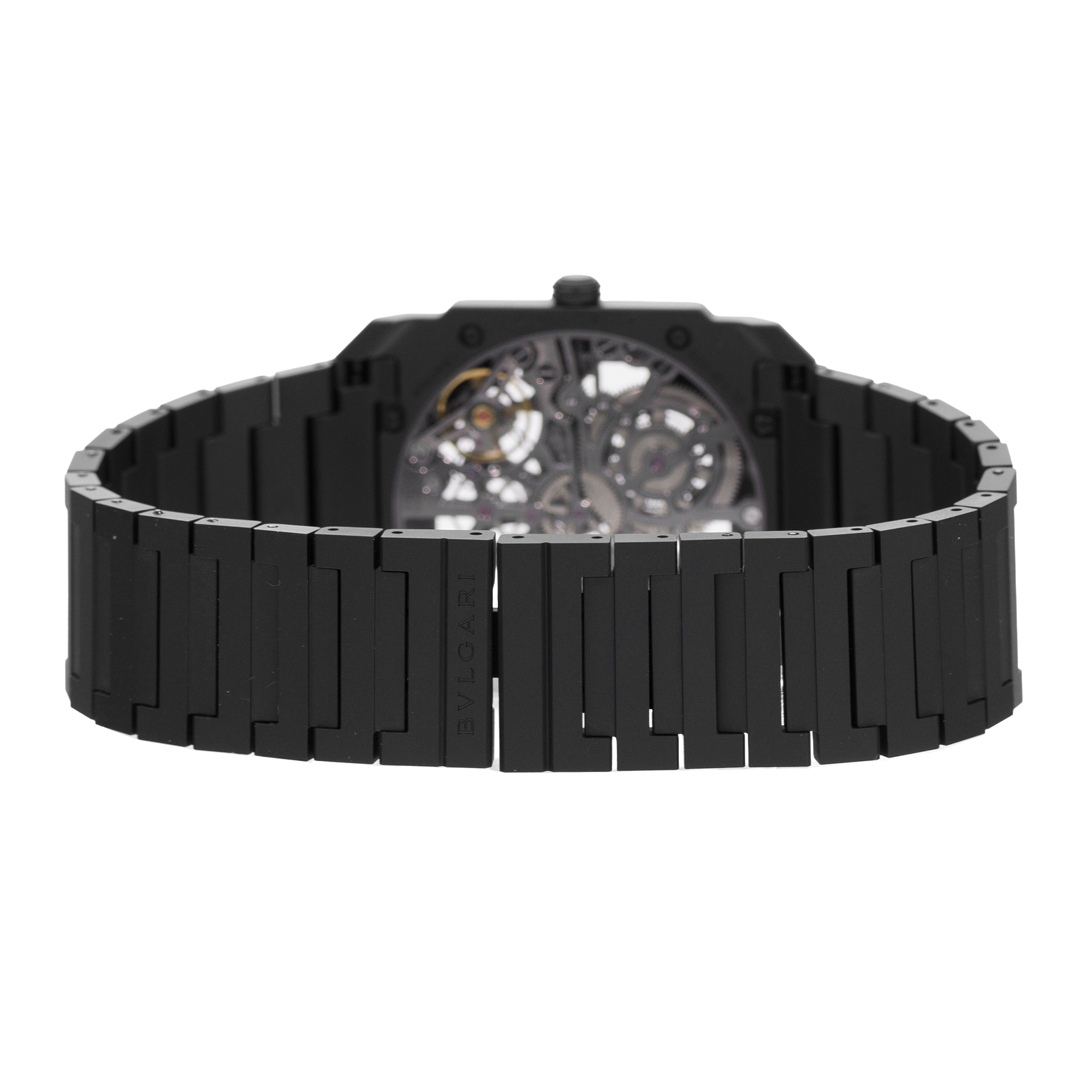 Bulgari Octo Finissimo 103126 40mm Black Thin Ceramic Skeleton Mens Watch 2021 thumbnail 8