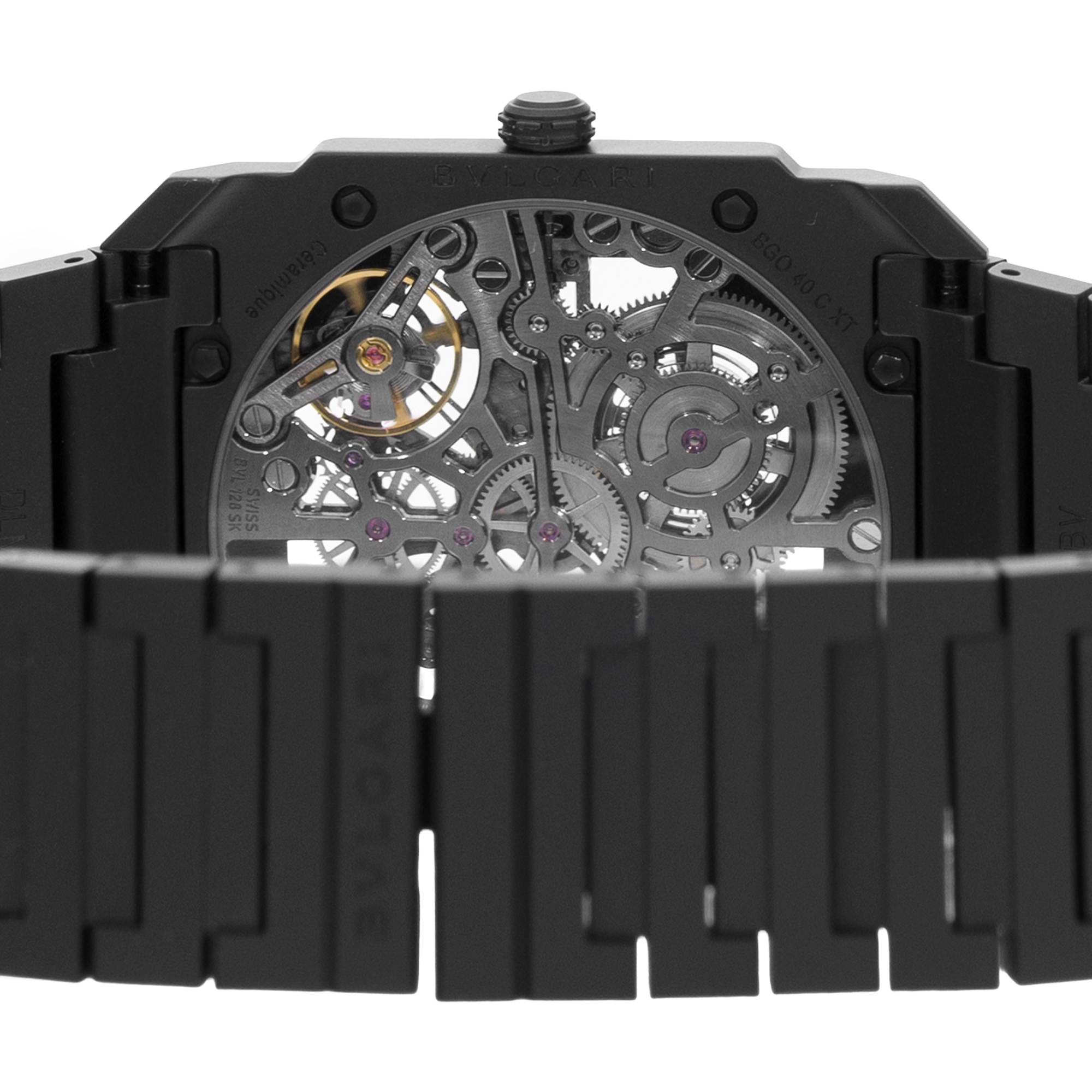 Bulgari Octo Finissimo 103126 40mm Black Thin Ceramic Skeleton Mens Watch 2021 thumbnail 9