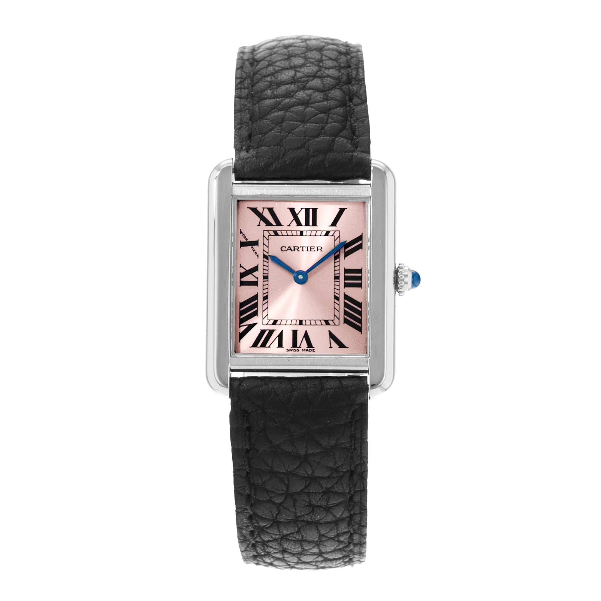 Cartier Tank Solo W5200000 3170 31mm Pink Roman Steel Quartz Ladies Watch 2011 thumbnail 2