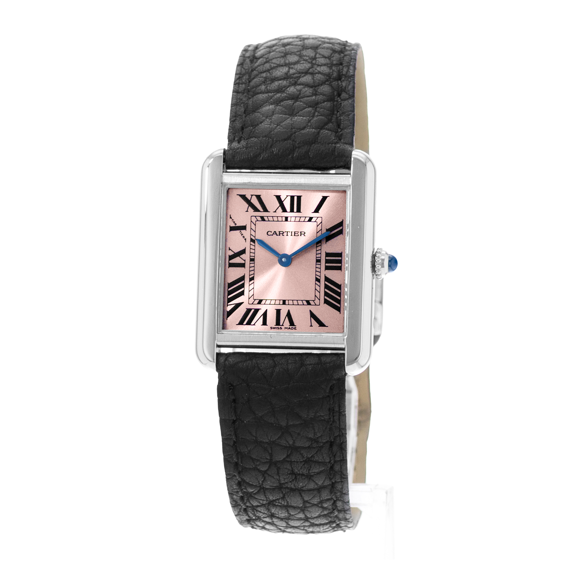 Cartier Tank Solo W5200000 3170 31mm Pink Roman Steel Quartz Ladies Watch 2011 thumbnail 4