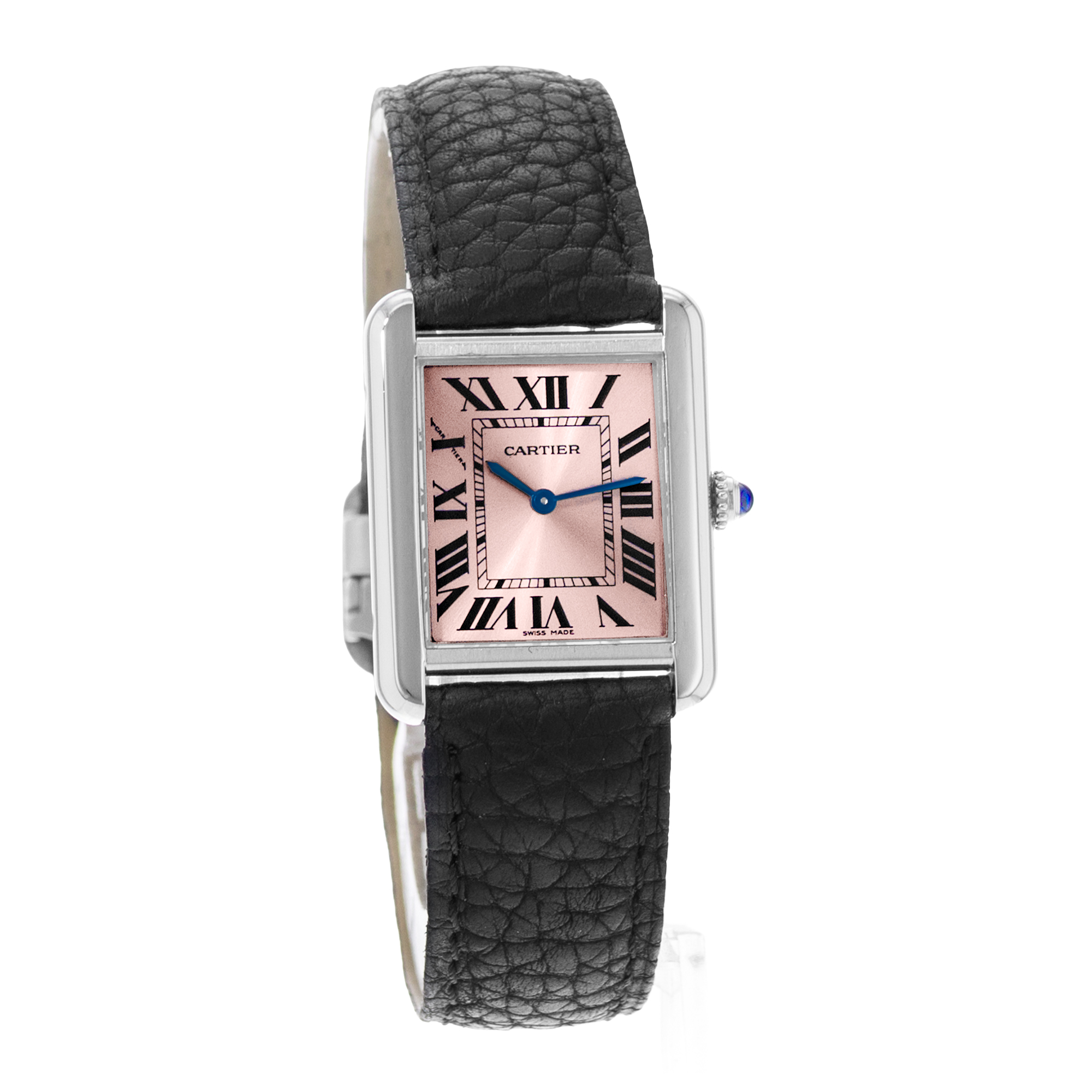 Cartier Tank Solo W5200000 3170 31mm Pink Roman Steel Quartz Ladies Watch 2011 thumbnail 7