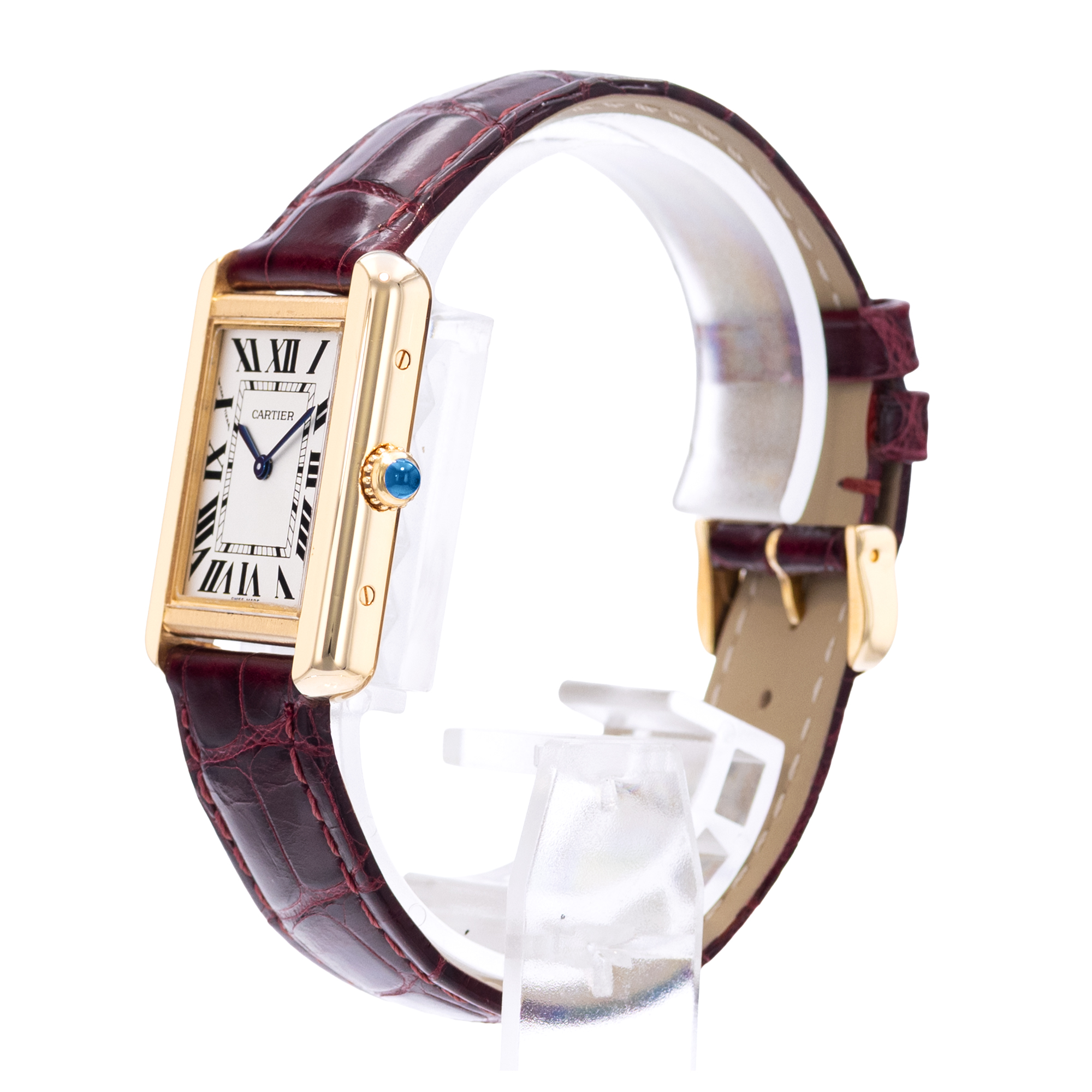 Cartier Tank Solo W1018755 2743 23mm Silver Dial 18k Yellow Gold Ladies Watch thumbnail 4