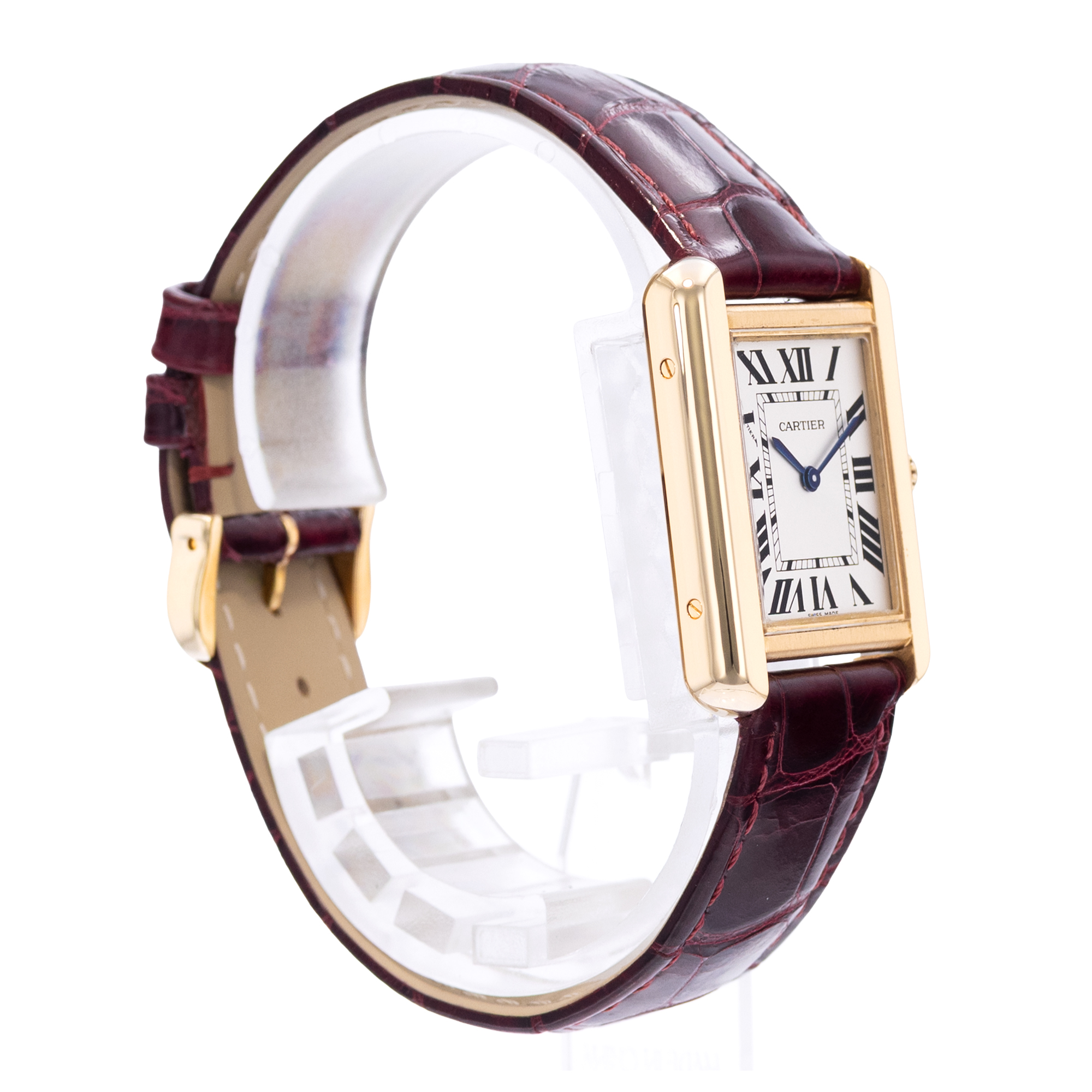 Cartier Tank Solo W1018755 2743 23mm Silver Dial 18k Yellow Gold Ladies Watch thumbnail 5