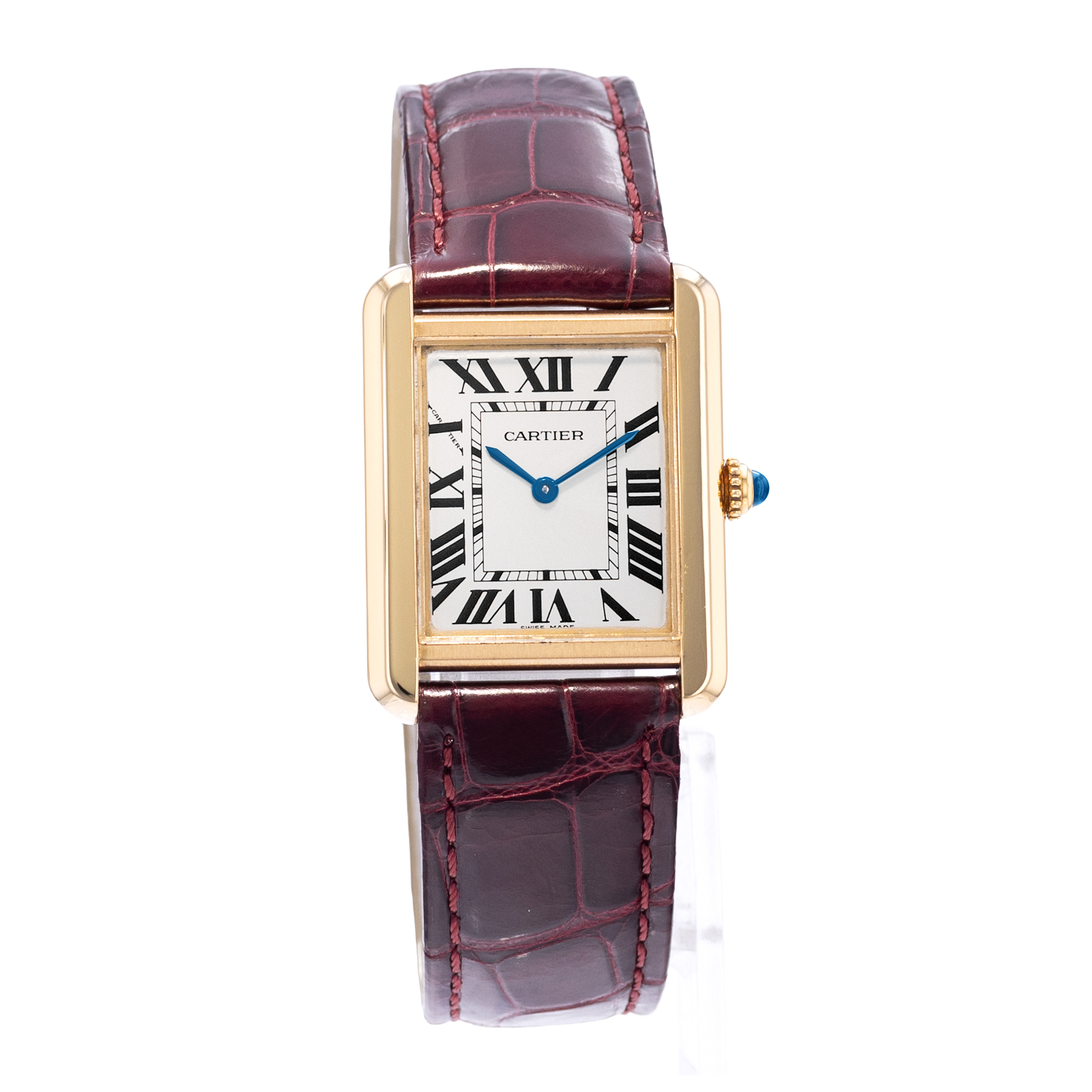 Cartier Tank Solo W1018755 2743 23mm Silver Dial 18k Yellow Gold Ladies Watch thumbnail 6