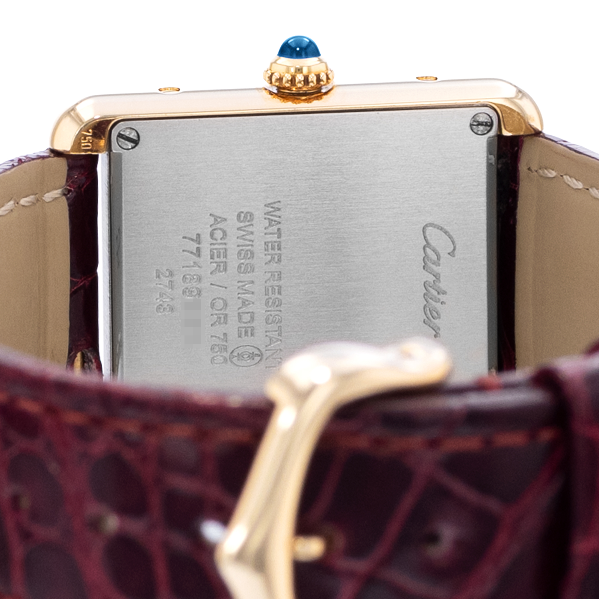 Cartier Tank Solo W1018755 2743 23mm Silver Dial 18k Yellow Gold Ladies Watch thumbnail 8