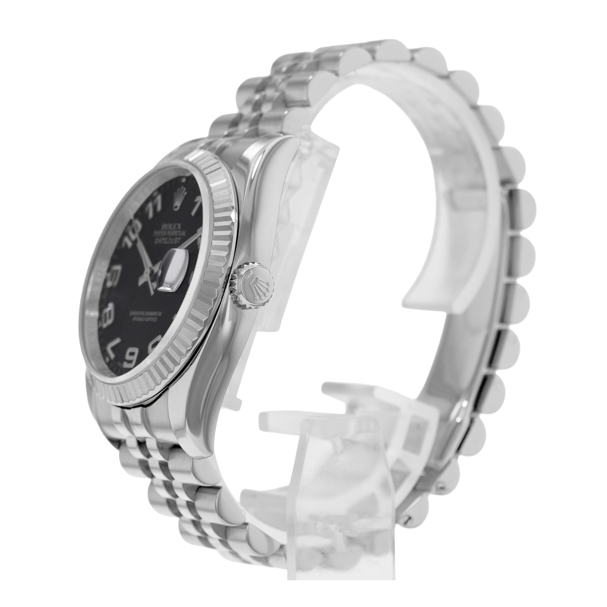 Rolex Datejust 36 116234 Black Arabic Concentric White Gold Mens Watch 2007 thumbnail 4