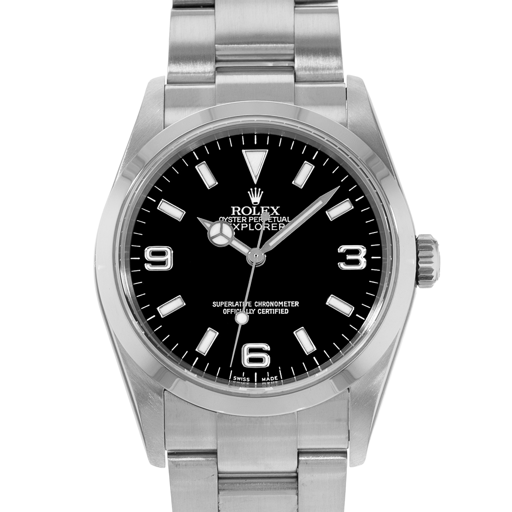 Rolex Explorer 36 114270 Black Arabic Steel Smooth Automatic Mens Watch 2006 thumbnail 1