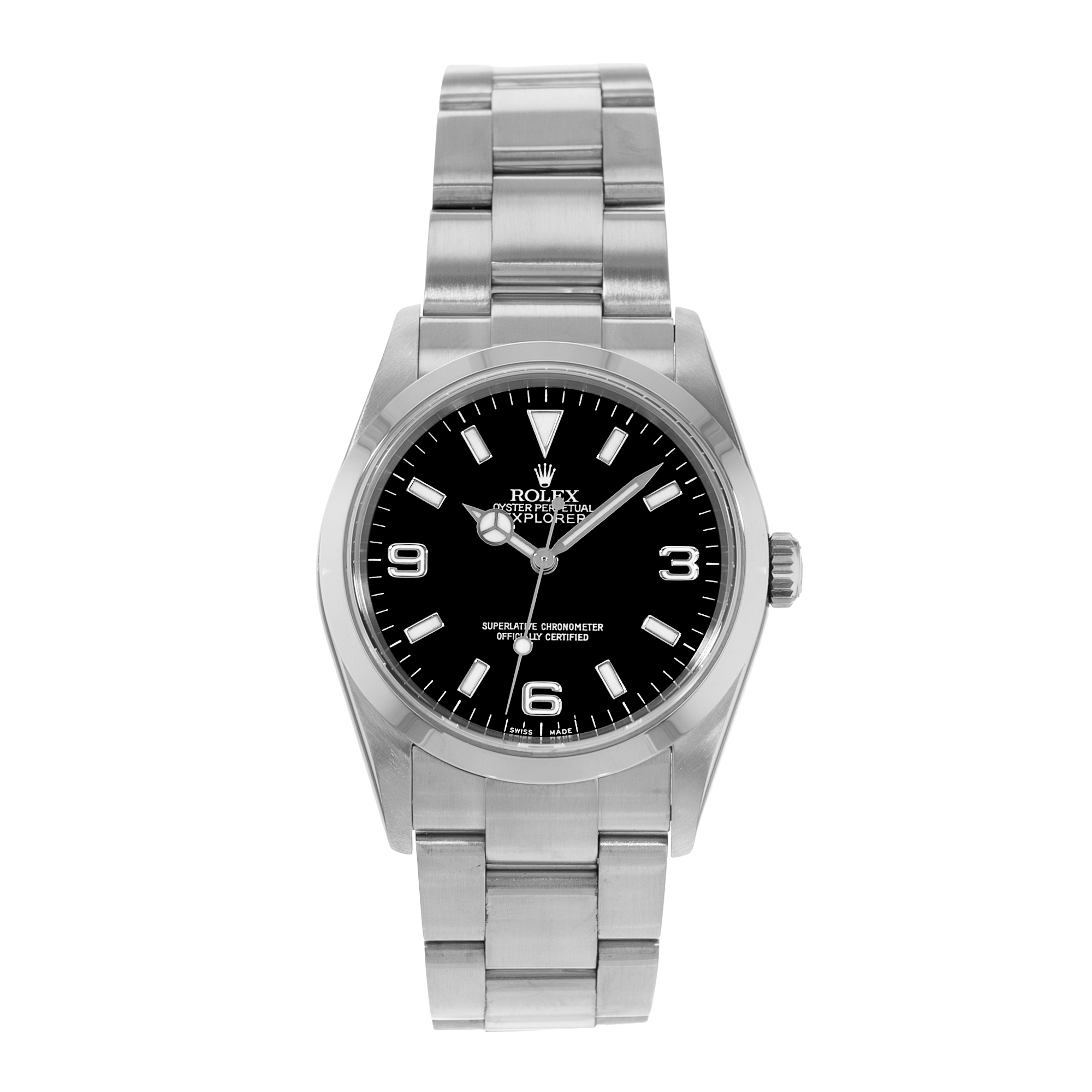 Rolex Explorer 36 114270 Black Arabic Steel Smooth Automatic Mens Watch 2006 thumbnail 2