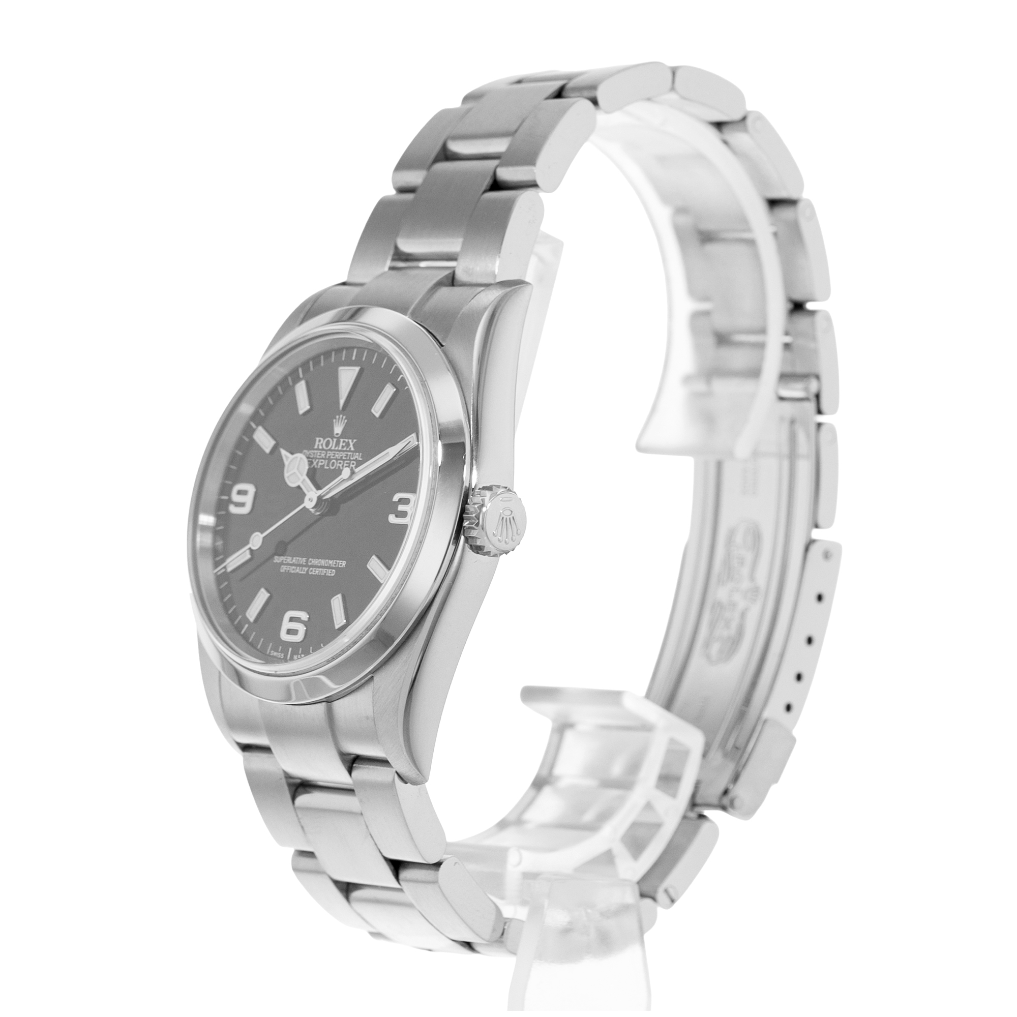 Rolex Explorer 36 114270 Black Arabic Steel Smooth Automatic Mens Watch 2006 thumbnail 4