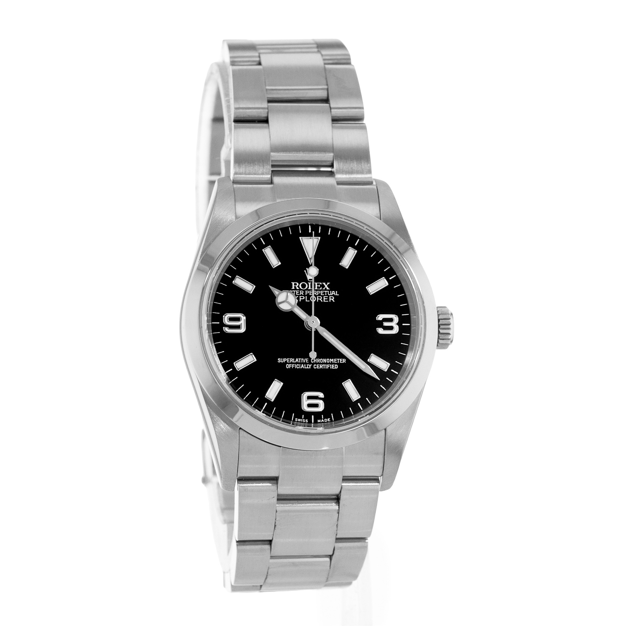 Rolex Explorer 36 114270 Black Arabic Steel Smooth Automatic Mens Watch 2006 thumbnail 6