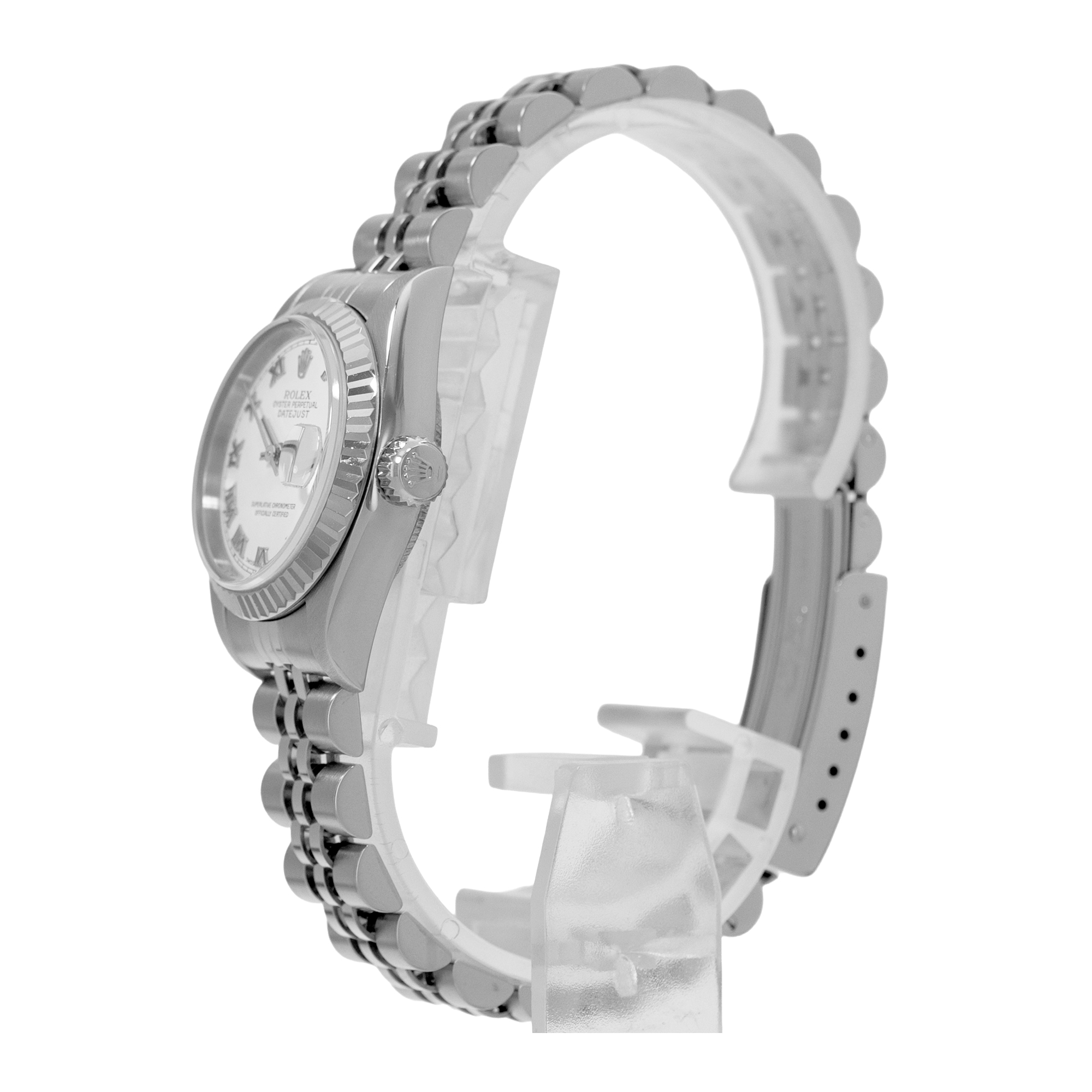 Rolex Datejust 26 79174 White Roman Steel White Gold Jubilee Ladies Watch 2000 thumbnail 5