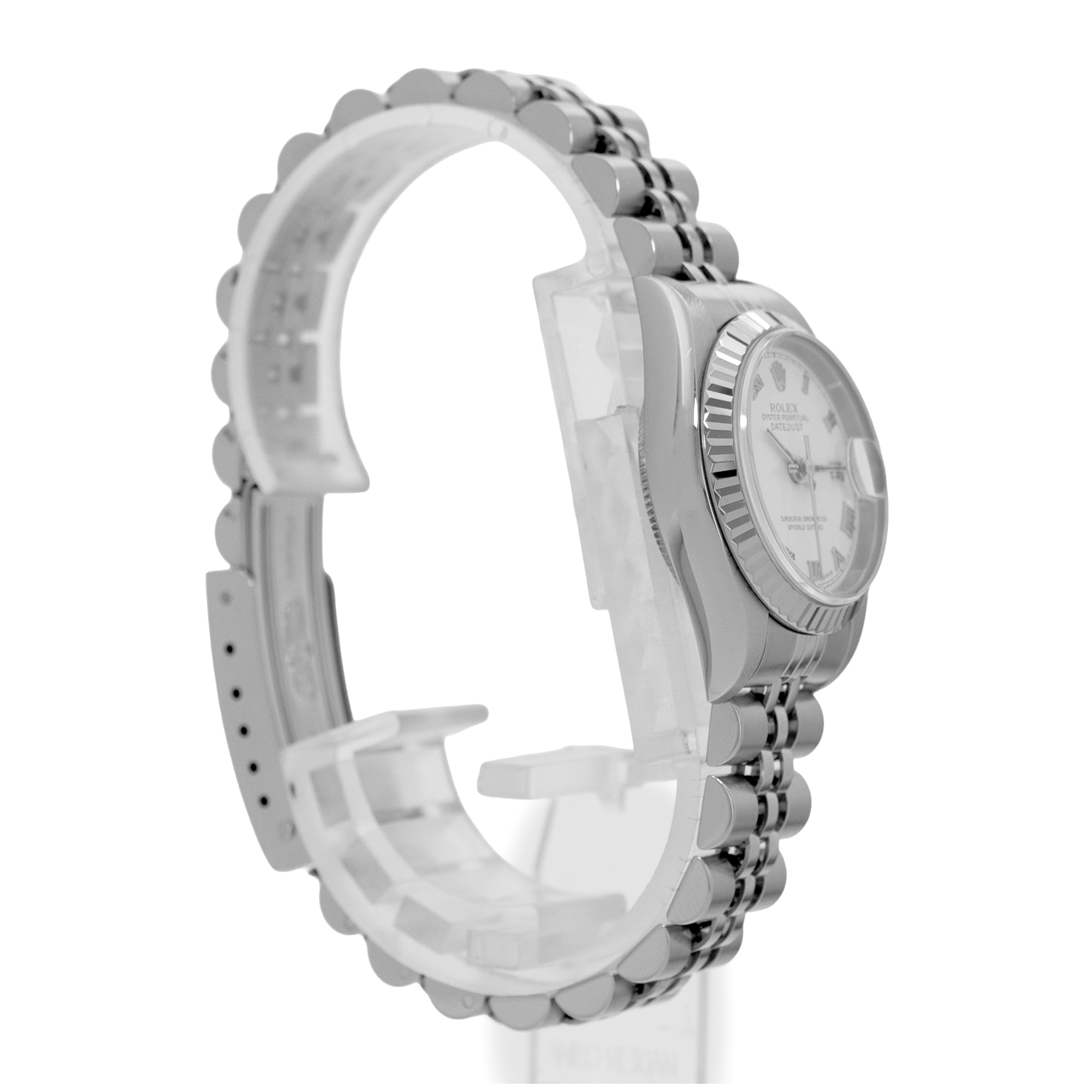 Rolex Datejust 26 79174 White Roman Steel White Gold Jubilee Ladies Watch 2000 thumbnail 6