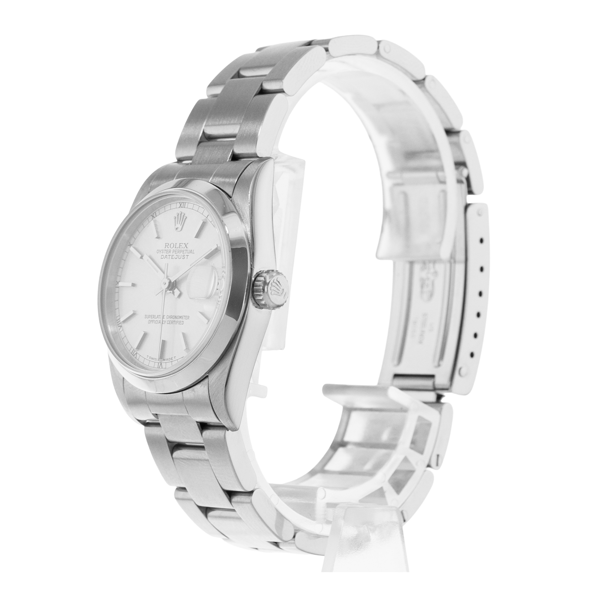 Rolex Datejust 31 68240 Silver Index Smooth Steel Oyster Ladies Watch 1999 thumbnail 5