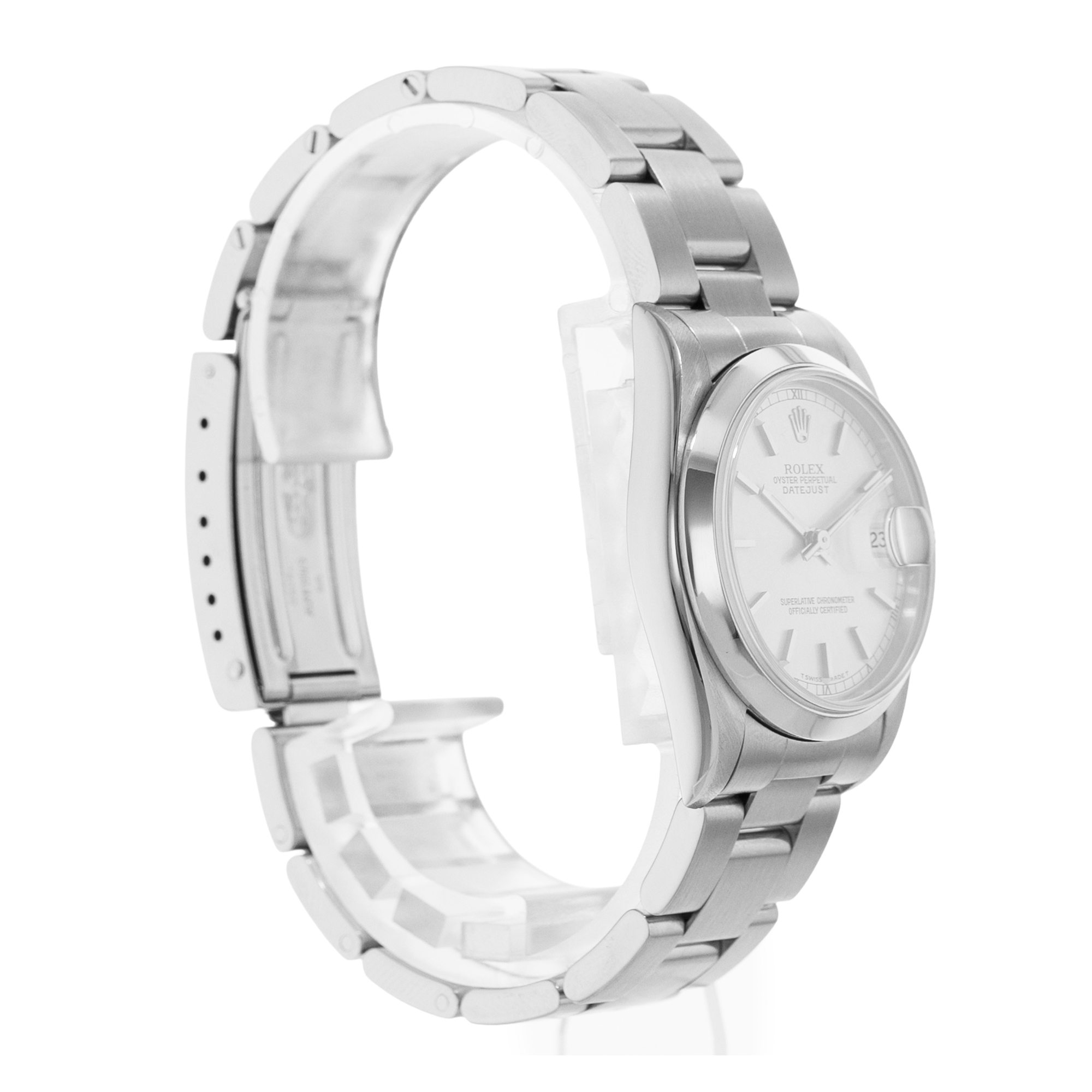 Rolex Datejust 31 68240 Silver Index Smooth Steel Oyster Ladies Watch 1999 thumbnail 6