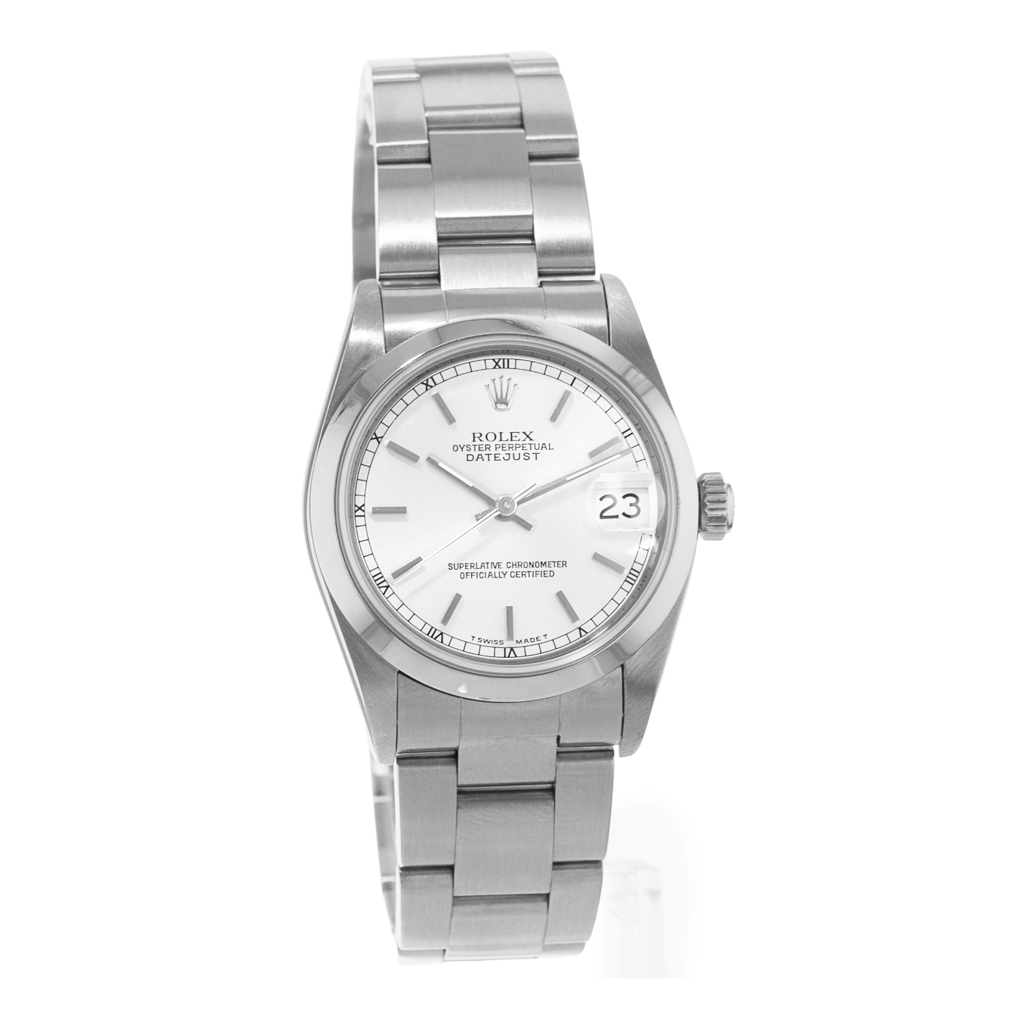 Rolex Datejust 31 68240 Silver Index Smooth Steel Oyster Ladies Watch 1999 thumbnail 7