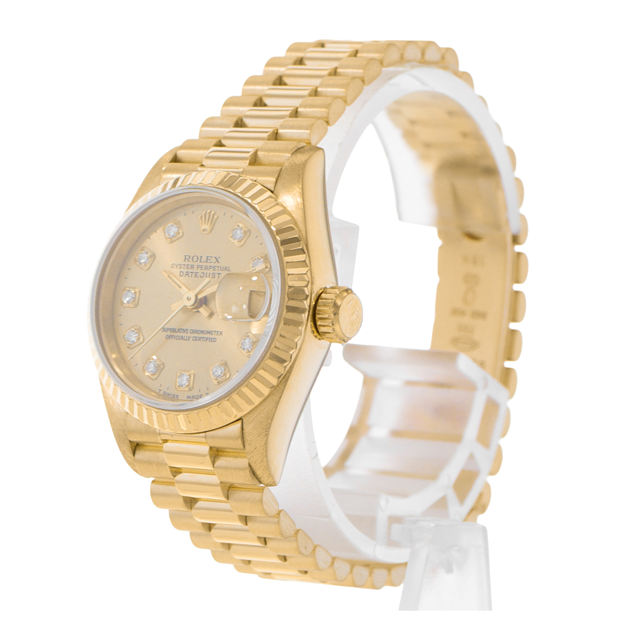 Rolex Datejust 26 69178 Diamond Yellow Gold Presidential Ladies Watch 1995 thumbnail 4