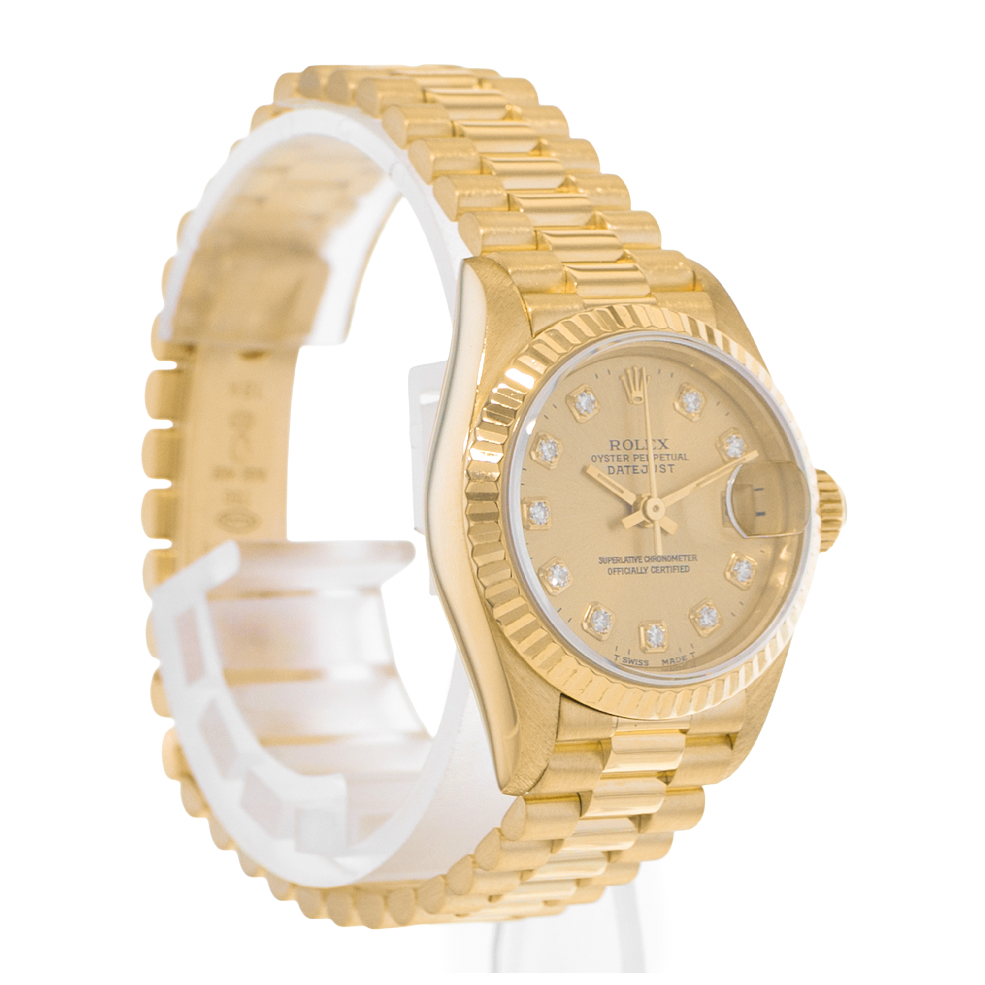 Rolex Datejust 26 69178 Diamond Yellow Gold Presidential Ladies Watch 1995 thumbnail 5