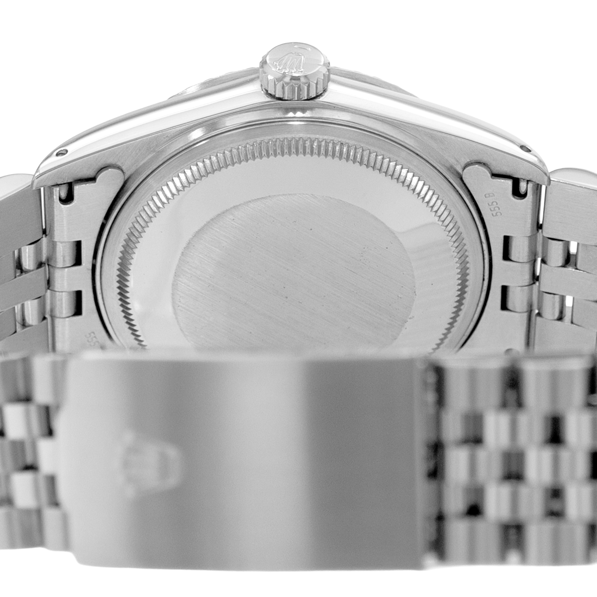 Rolex Datejust 36 16030 Vintage Black Index Steel Engine Turned Mens Watch 1987 thumbnail 8