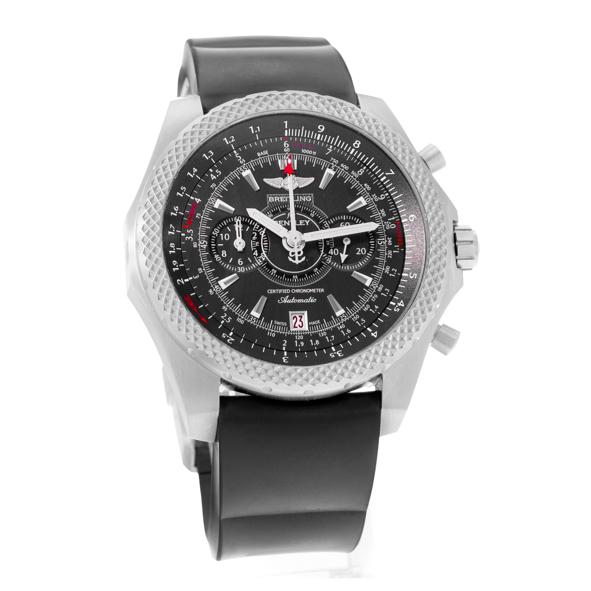 Breitling Bentley Supersports E27365 49mm Black Index Titanium Mens Watch 2017 thumbnail 7