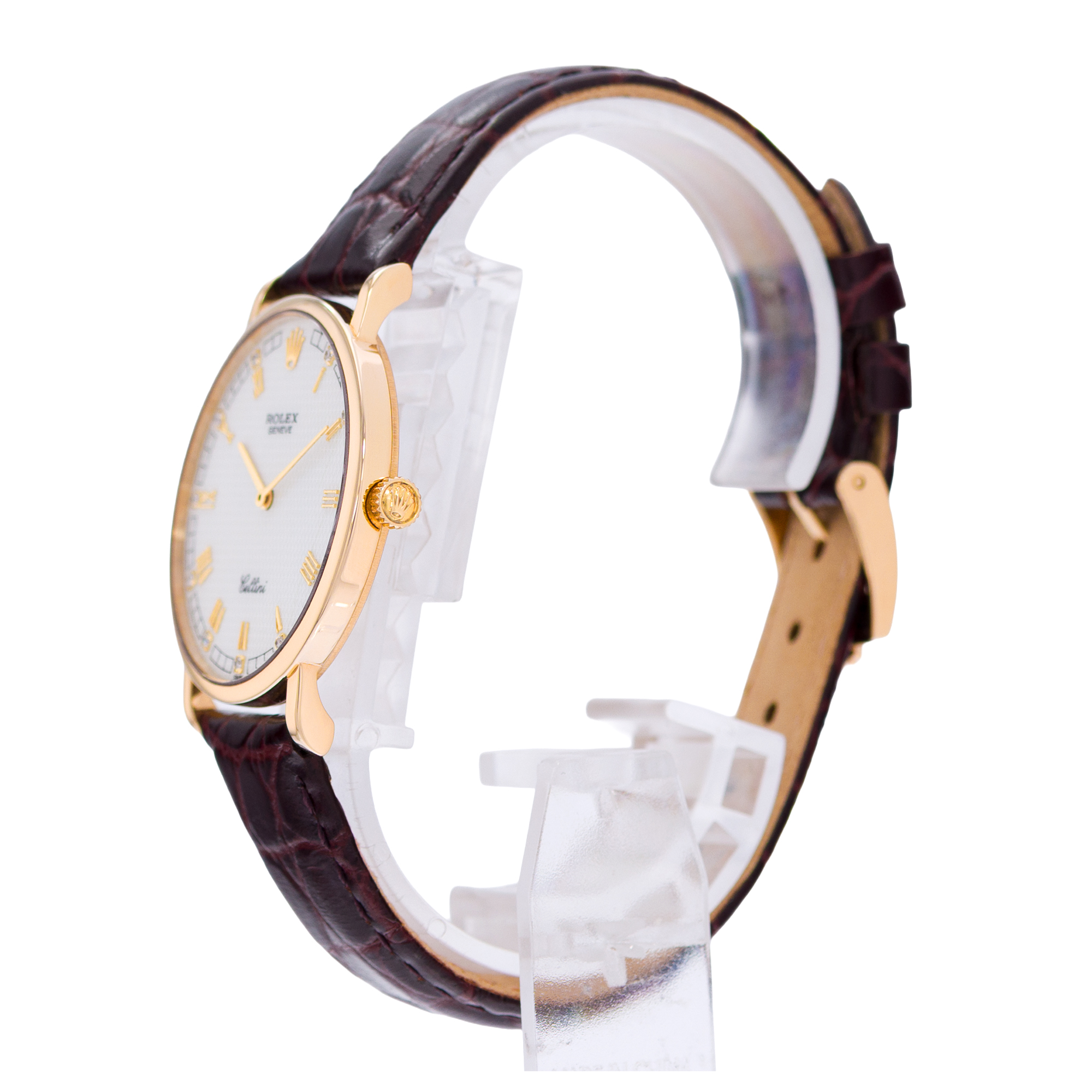 Rolex Cellini 5112 32mm Mother of Pearl Roman Yellow Gold Manual Mens Watch 1991 thumbnail 4