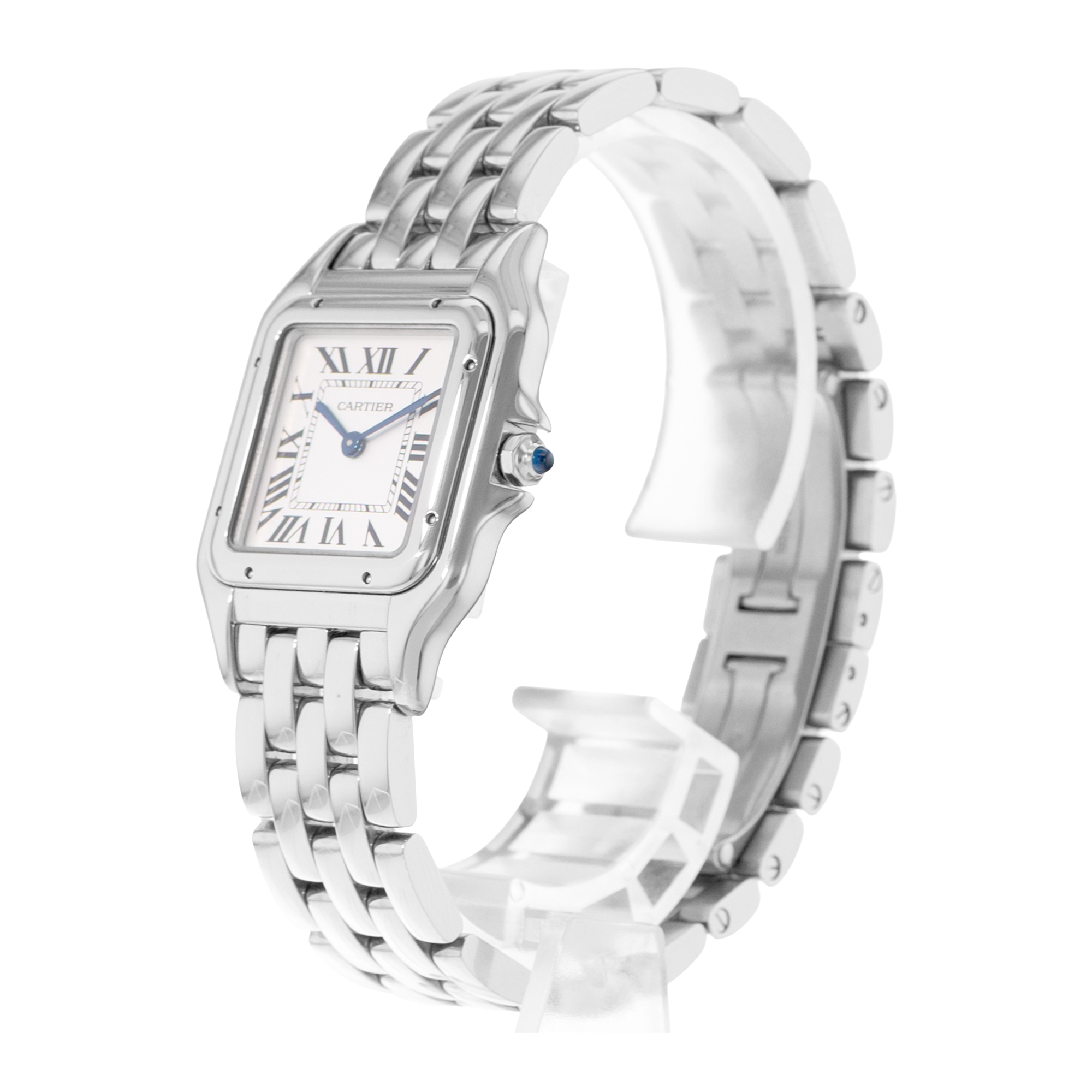 Cartier Panthere 27mm WSPN0007 4016 Silver Roman Steel Quartz Ladies Watch 2019 thumbnail 4