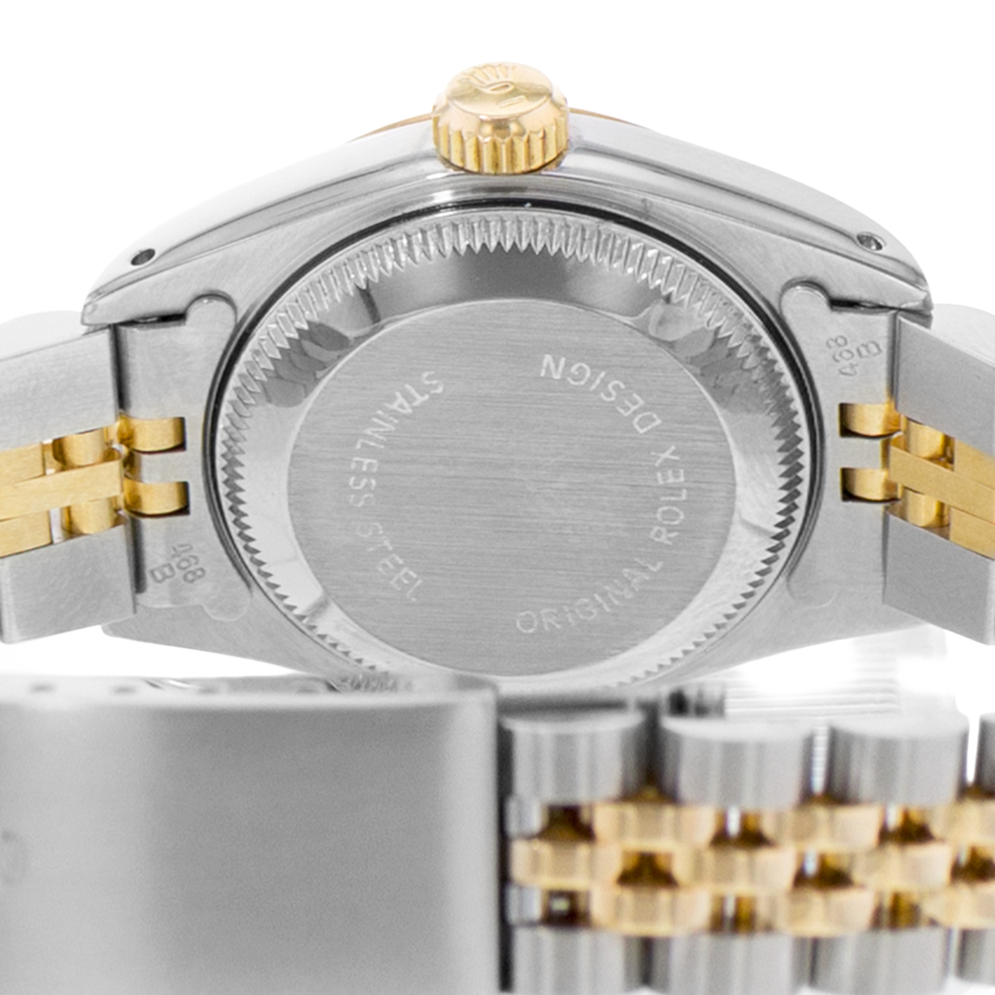 Rolex Datejust 26 69173 Champagne Index Steel Gold Jubilee Ladies Watch 1989 thumbnail 8
