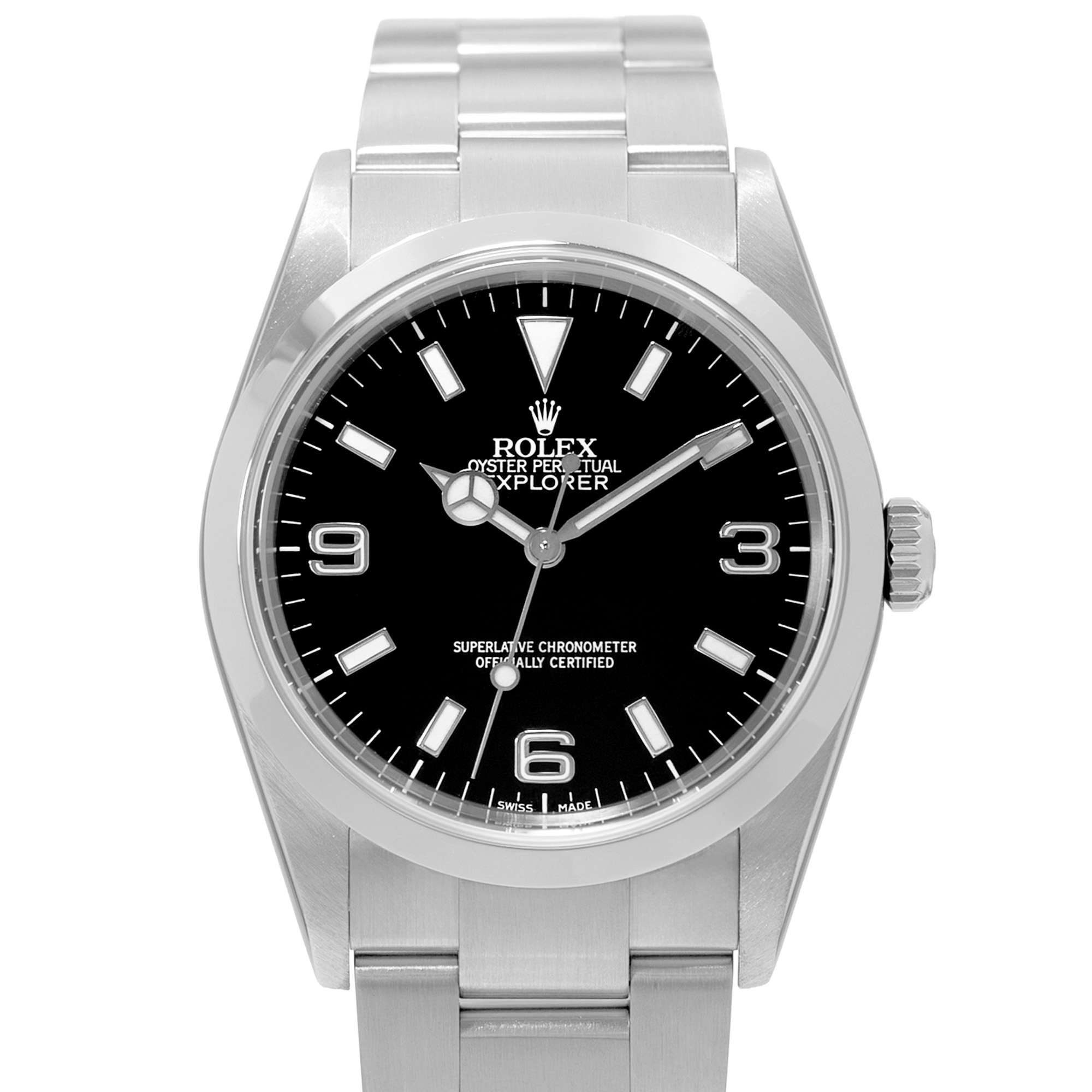 Rolex Explorer 36 114270 Black Arabic Steel Smooth Oyster Mens Watch 2006 thumbnail 1