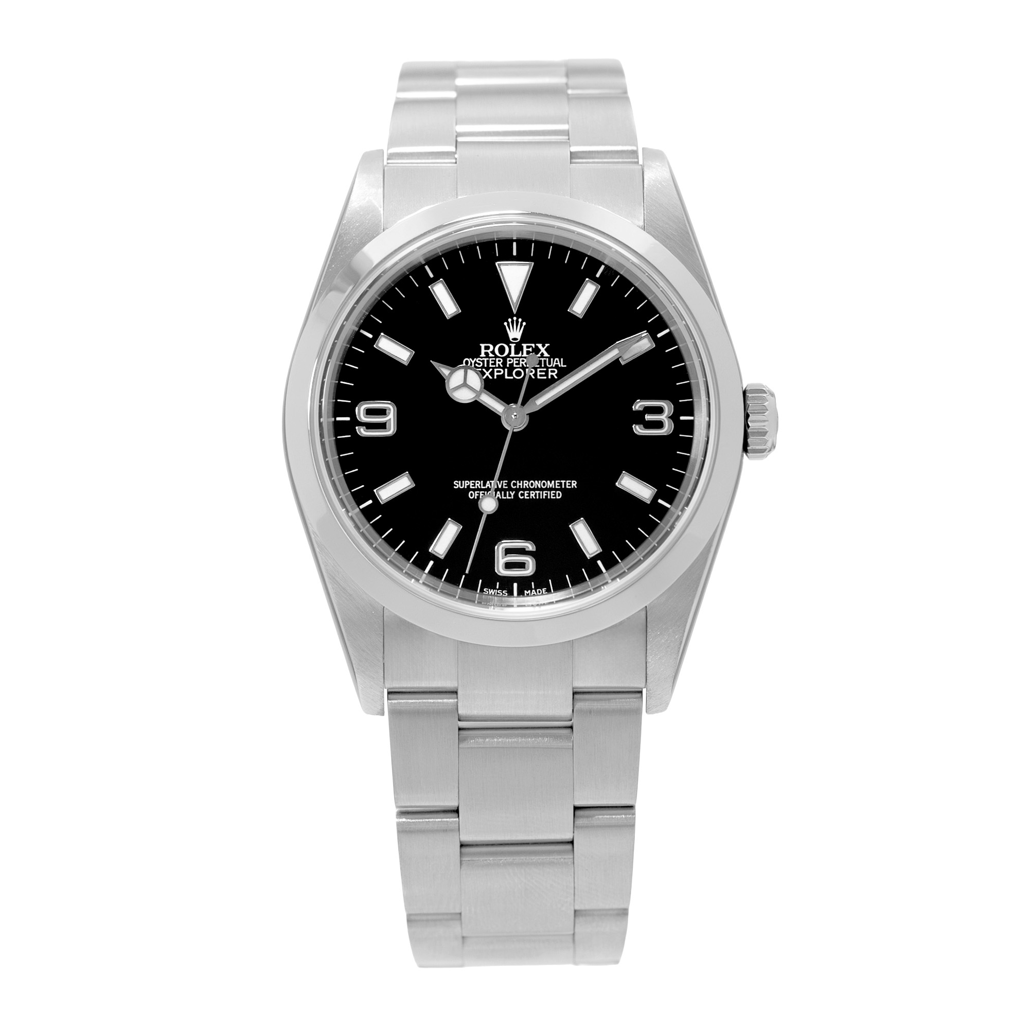 Rolex Explorer 36 114270 Black Arabic Steel Smooth Oyster Mens Watch 2006 thumbnail 2
