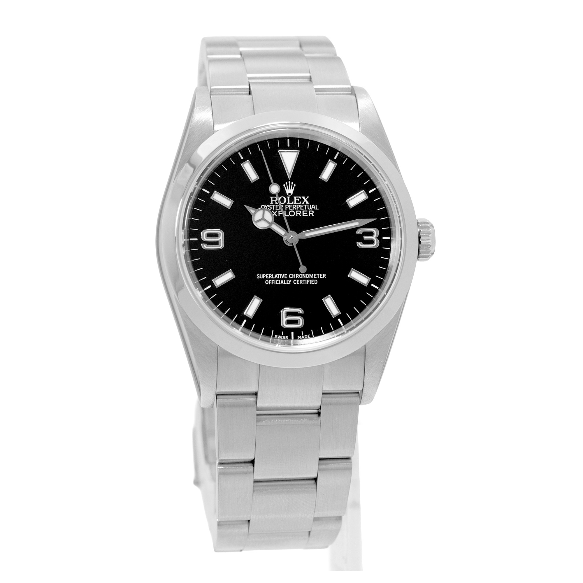 Rolex Explorer 36 114270 Black Arabic Steel Smooth Oyster Mens Watch 2006 thumbnail 7