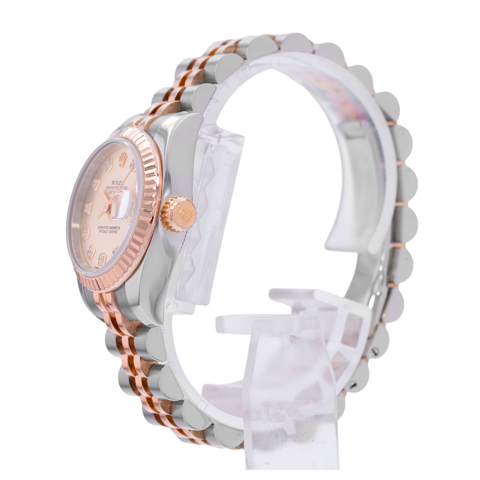 Rolex Datejust 26 179171 Pink Diamond Steel Rose Gold Jubilee Ladies Watch 2015 thumbnail 5