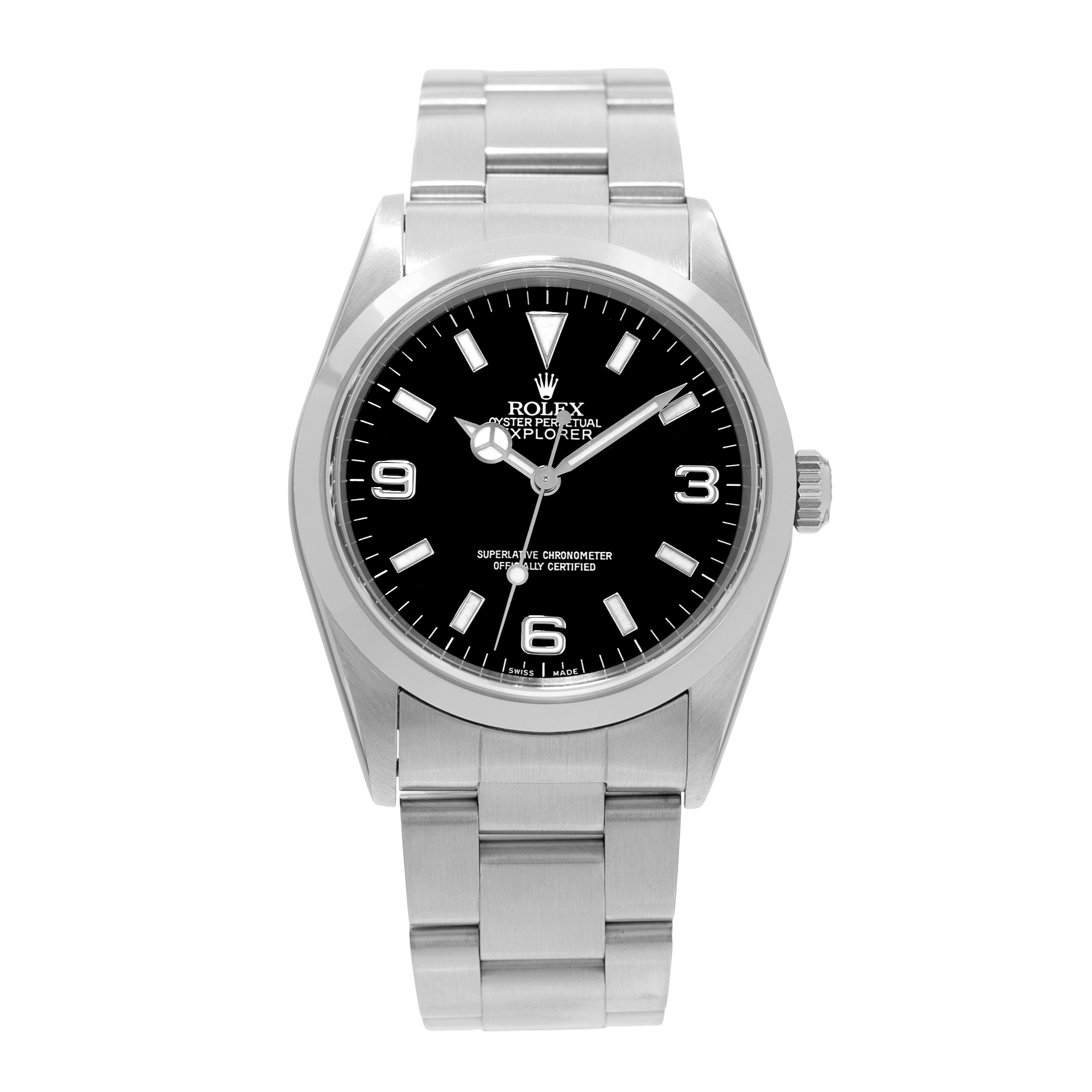 Rolex Explorer 36 14270 Black Arabic Steel Oyster Automatic Mens Watch 1999 thumbnail 2