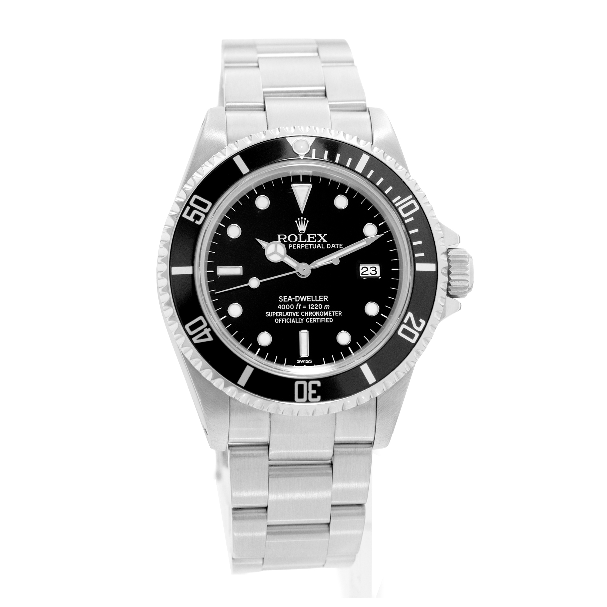 Rolex Sea-Dweller 4000 16600 40mm Black Steel Oyster Automatic Mens Watch 1999 thumbnail 7