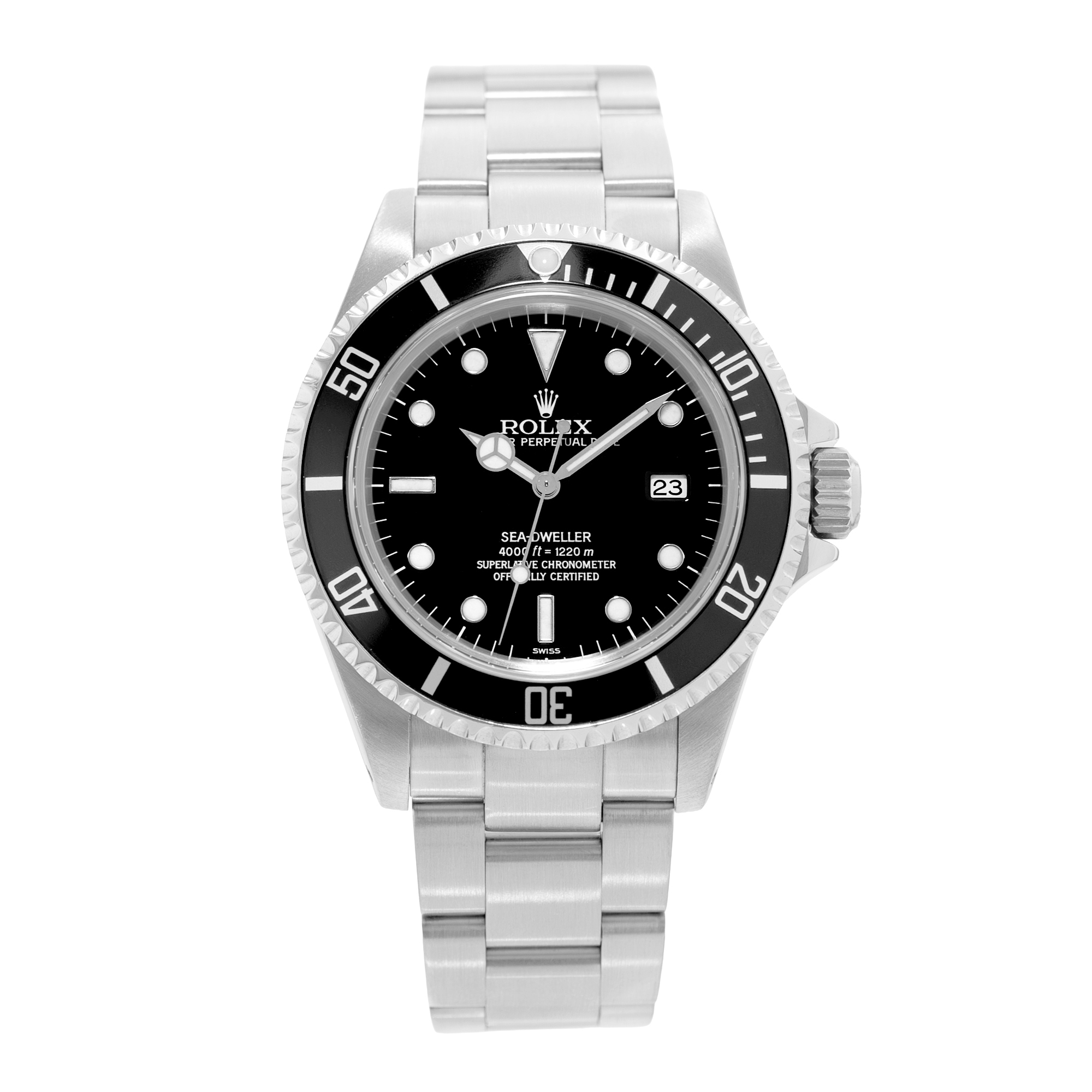 Rolex Sea-Dweller 4000 16600 40mm Black Steel Oyster Automatic Mens Watch 1999 thumbnail 2
