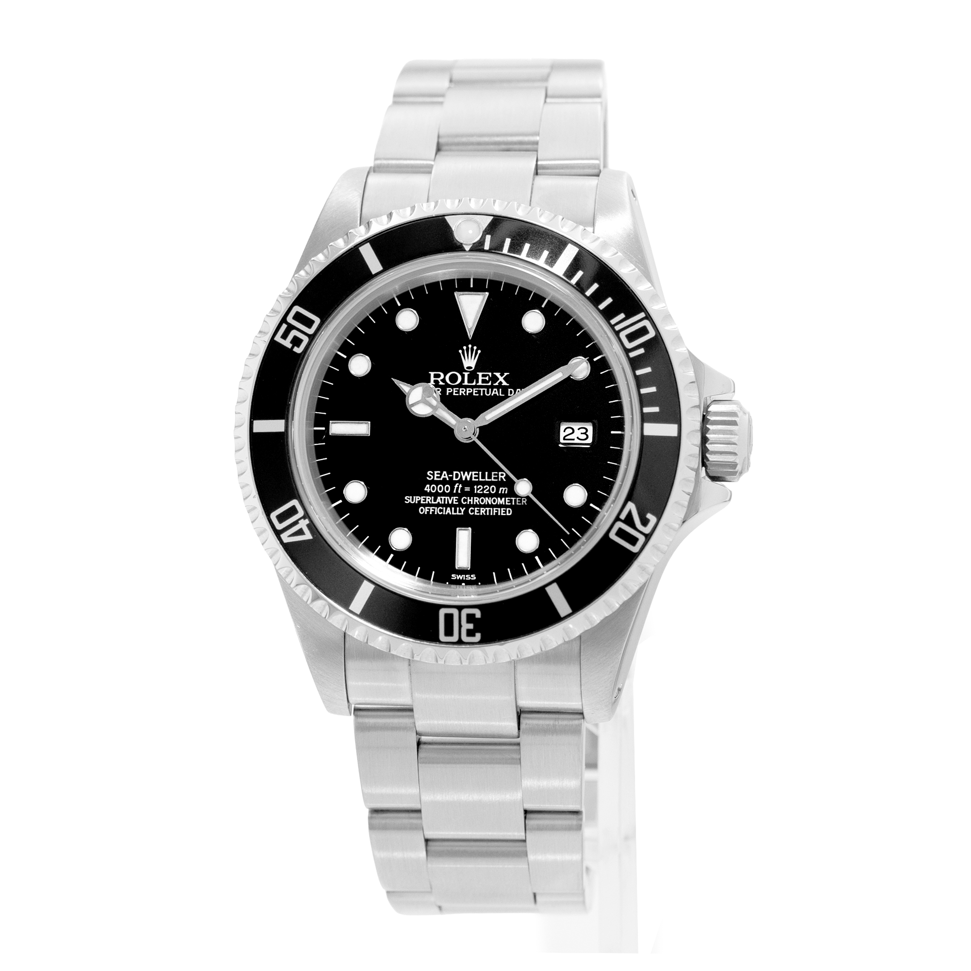 Rolex Sea-Dweller 4000 16600 40mm Black Steel Oyster Automatic Mens Watch 1999 thumbnail 4