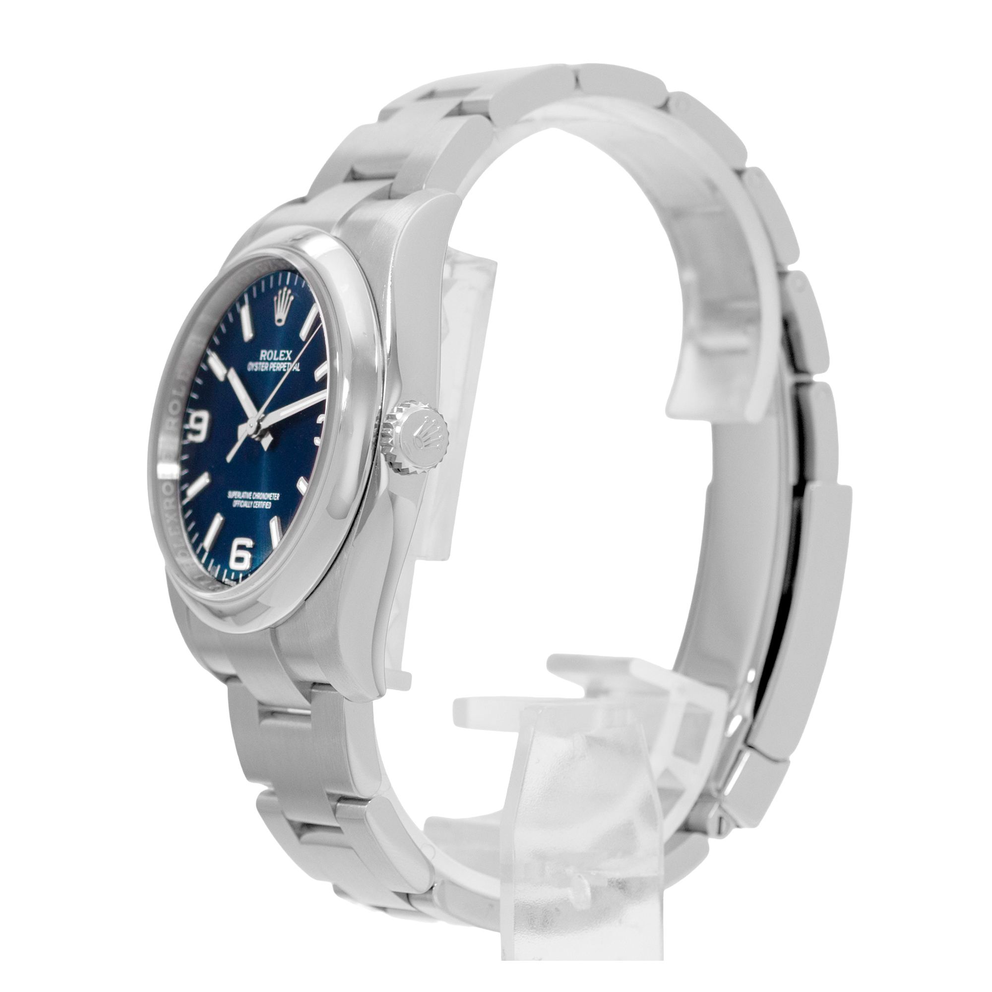 Rolex Oyster Perpetual 36 116000 Blue Arabic Steel Smooth Oyster Mens Watch 2017 thumbnail 5