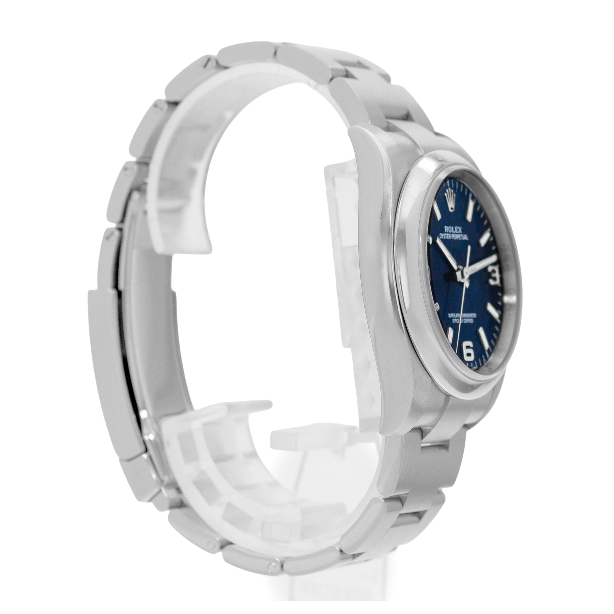Rolex Oyster Perpetual 36 116000 Blue Arabic Steel Smooth Oyster Mens Watch 2017 thumbnail 6