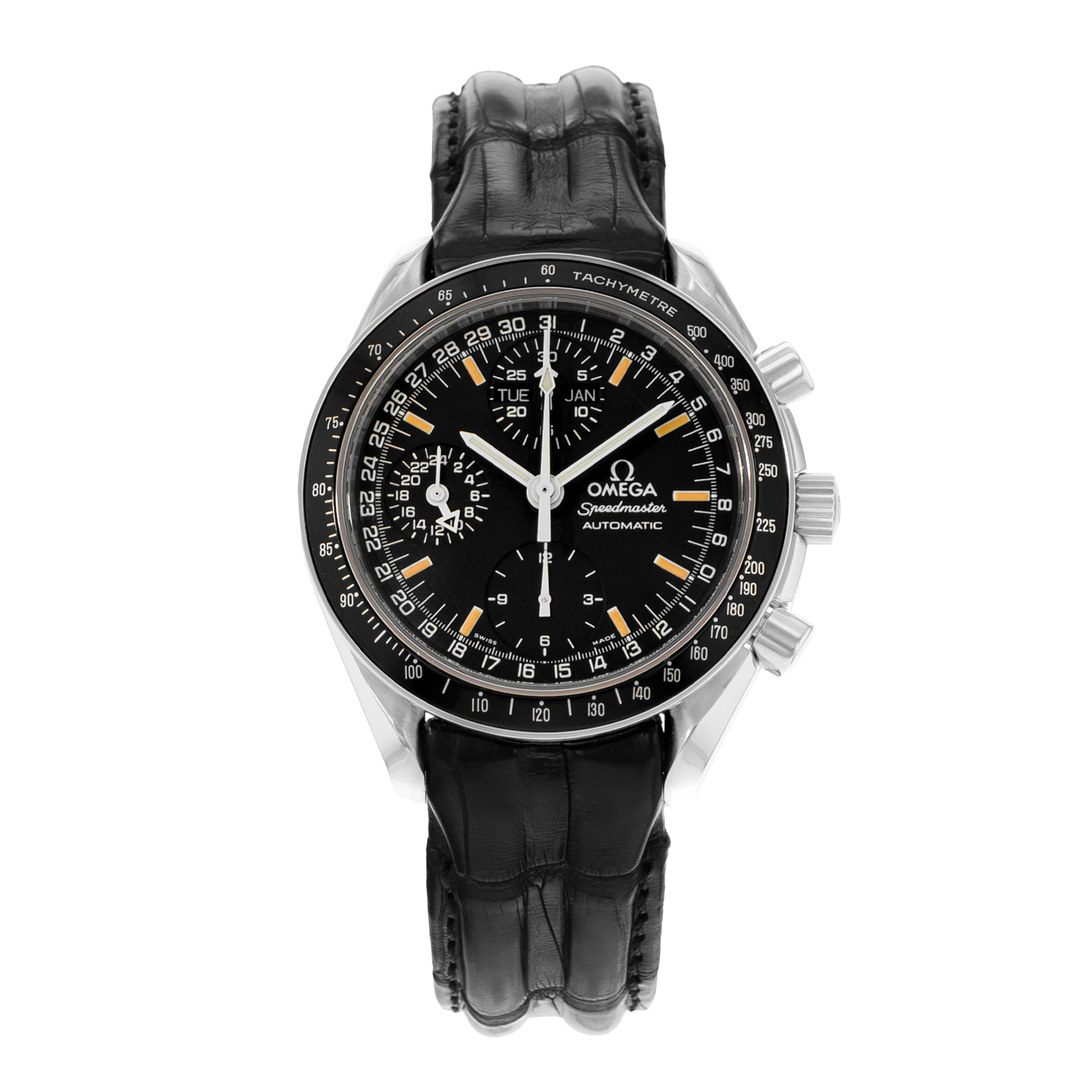 Omega Speedmaster Day Date 3520.50.00 39mm Black Index Steel Mens Watch 1999 thumbnail 2