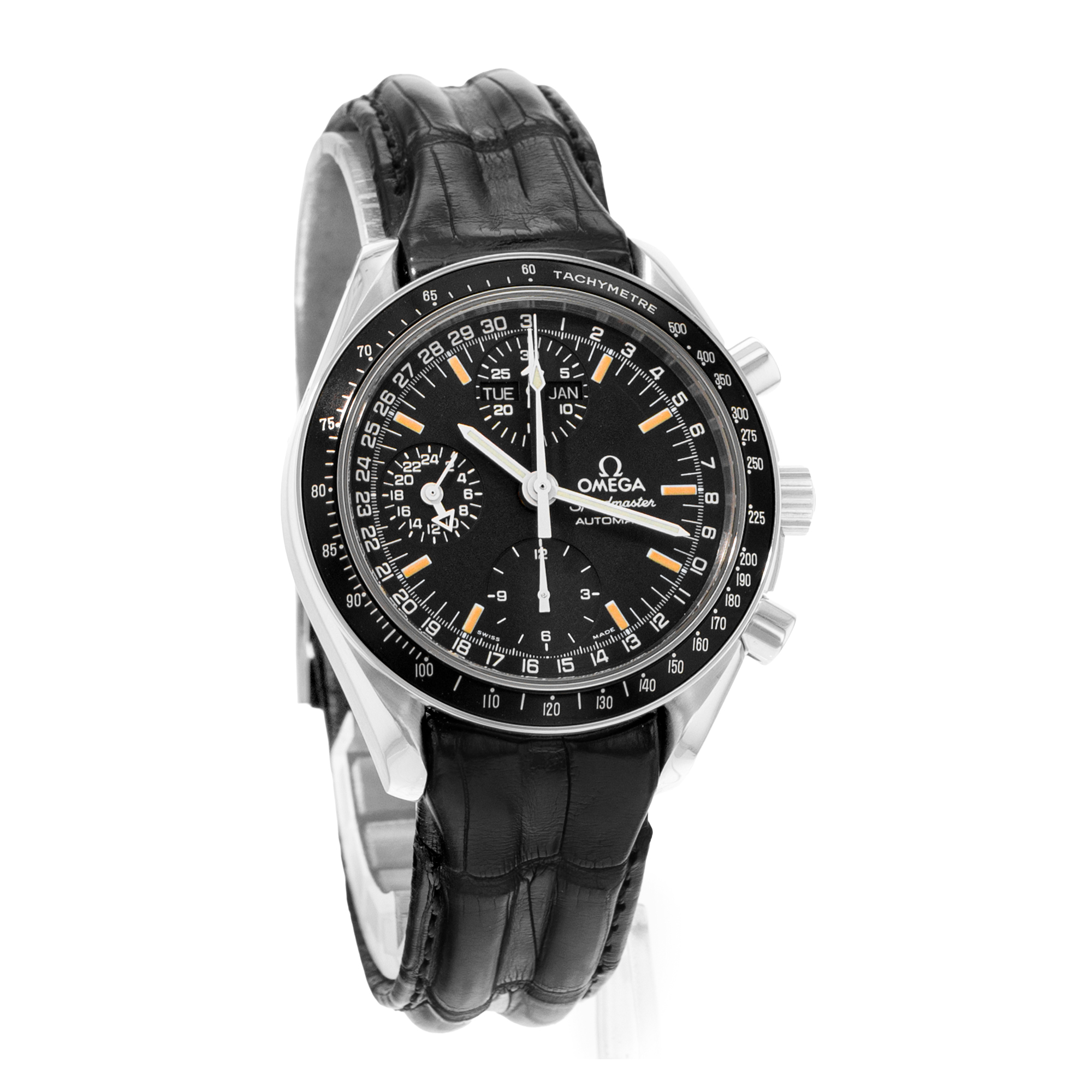 Omega Speedmaster Day Date 3520.50.00 39mm Black Index Steel Mens Watch 1999 thumbnail 7