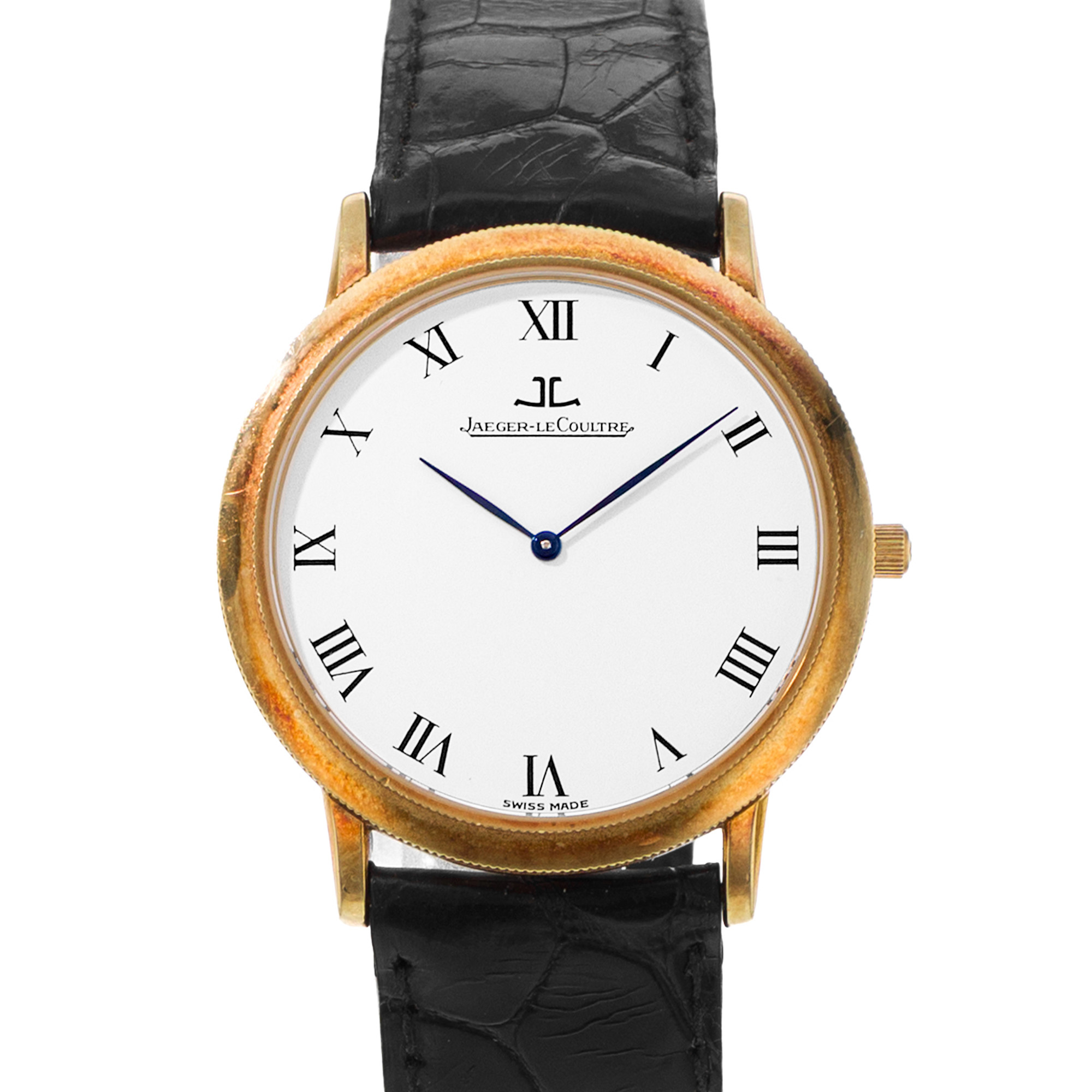 Jaeger LeCoultre Gentilhomme 152.1.79 34mm White Roman Yellow Gold Mens Watch thumbnail 1
