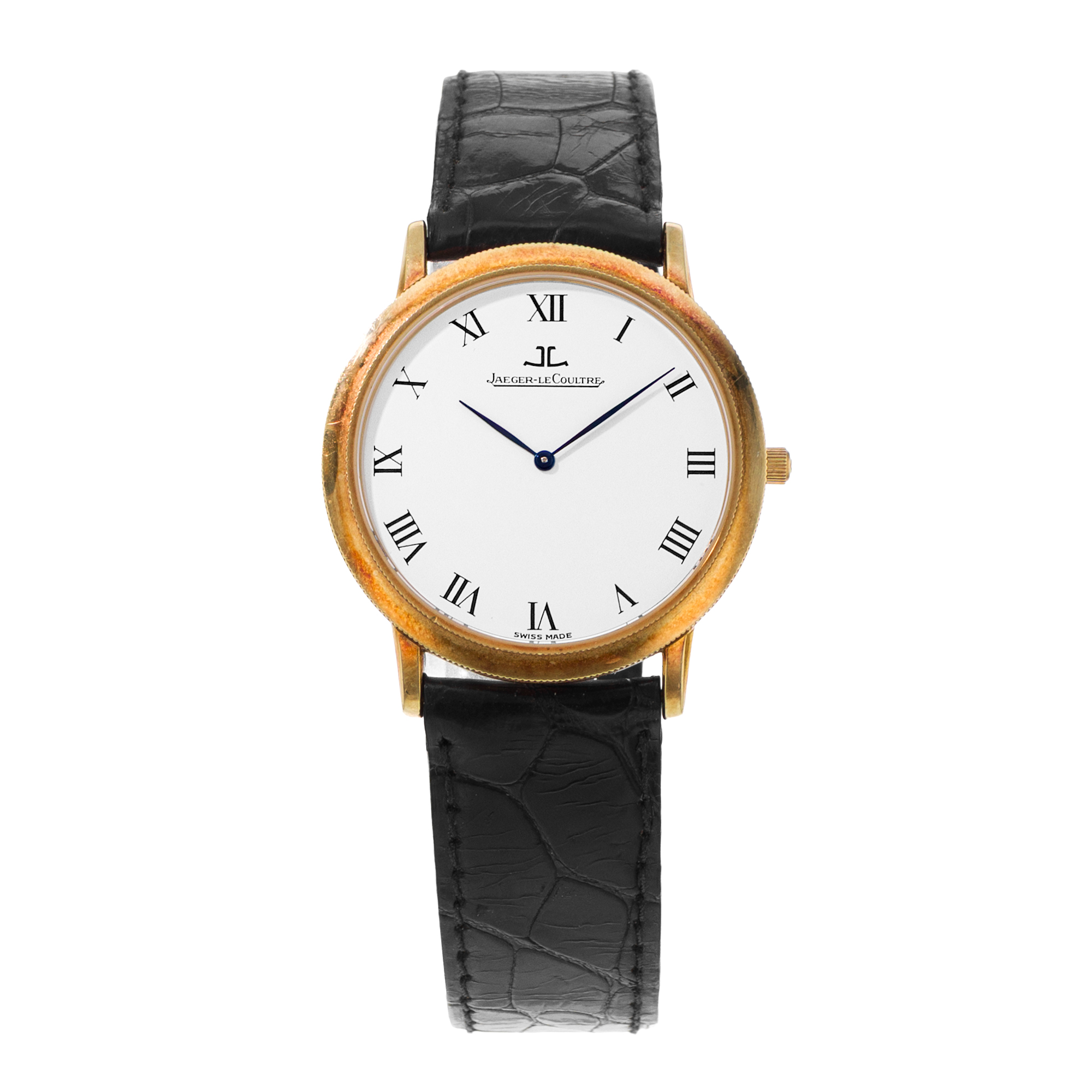 Jaeger LeCoultre Gentilhomme 152.1.79 34mm White Roman Yellow Gold Mens Watch thumbnail 2
