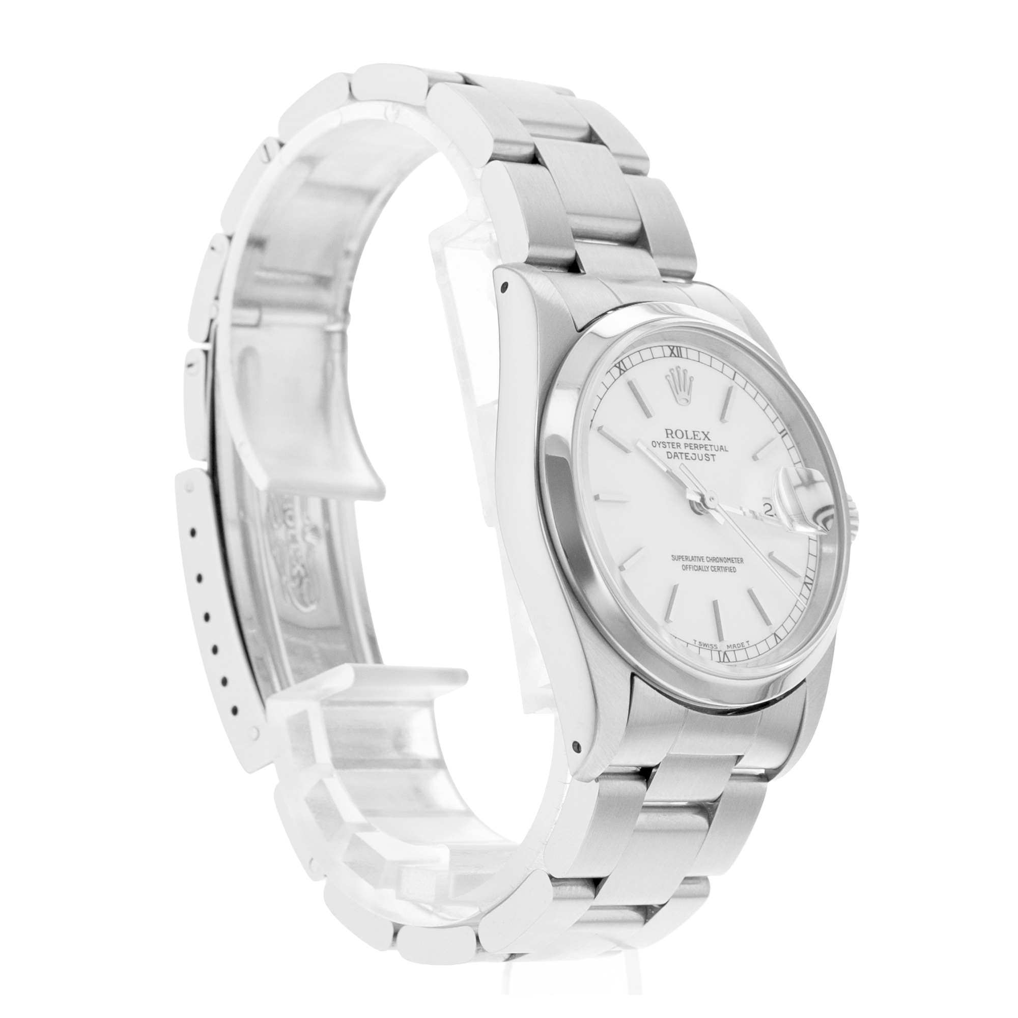 Rolex Datejust 36 16200 White Index Steel Oyster Automatic Mens Watch 1989 thumbnail 5