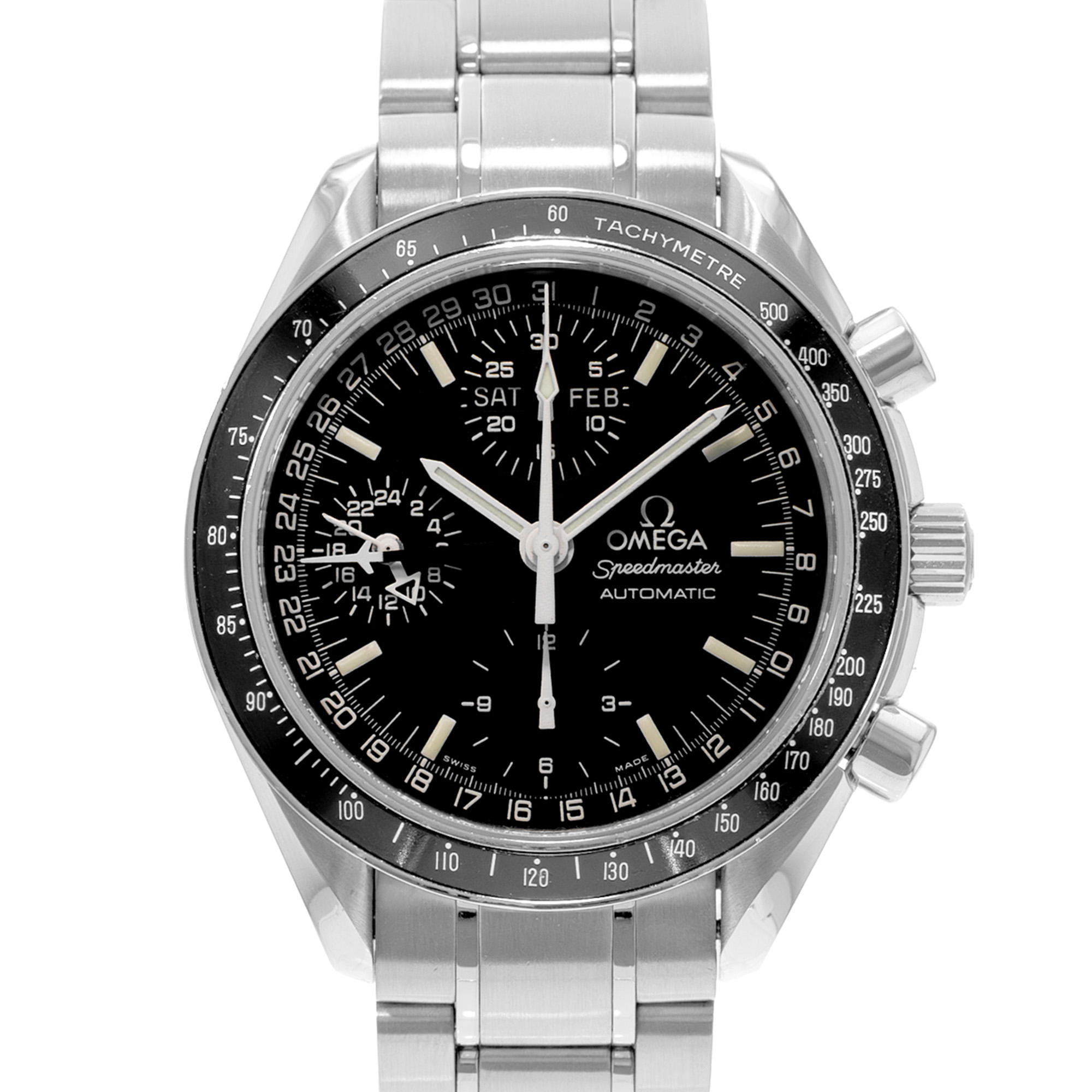 Omega Speedmaster Day Date 3520.50.00 39mm Black Dial Steel Mens Watch Card 2014 thumbnail 1