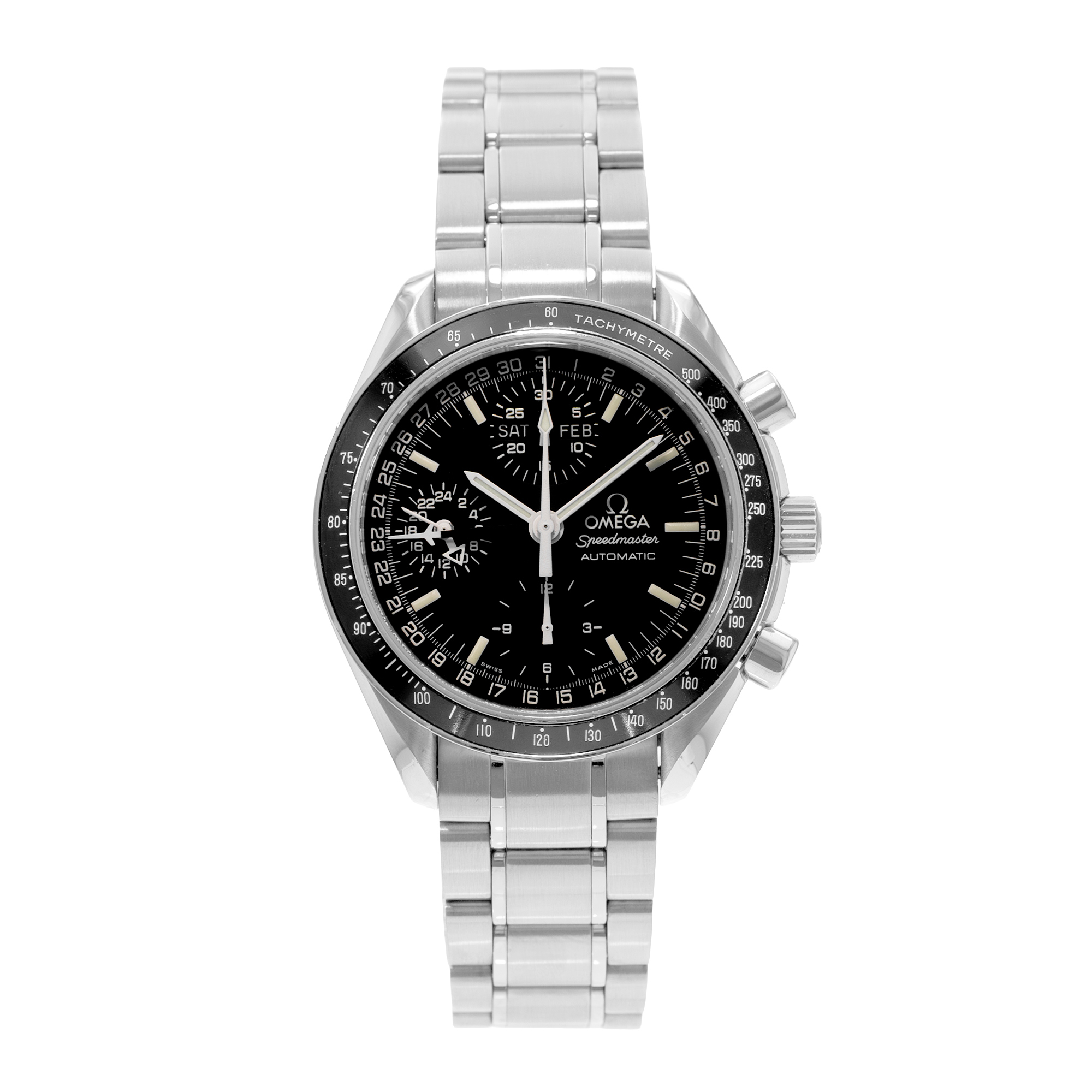 Omega Speedmaster Day Date 3520.50.00 39mm Black Dial Steel Mens Watch Card 2014 thumbnail 2