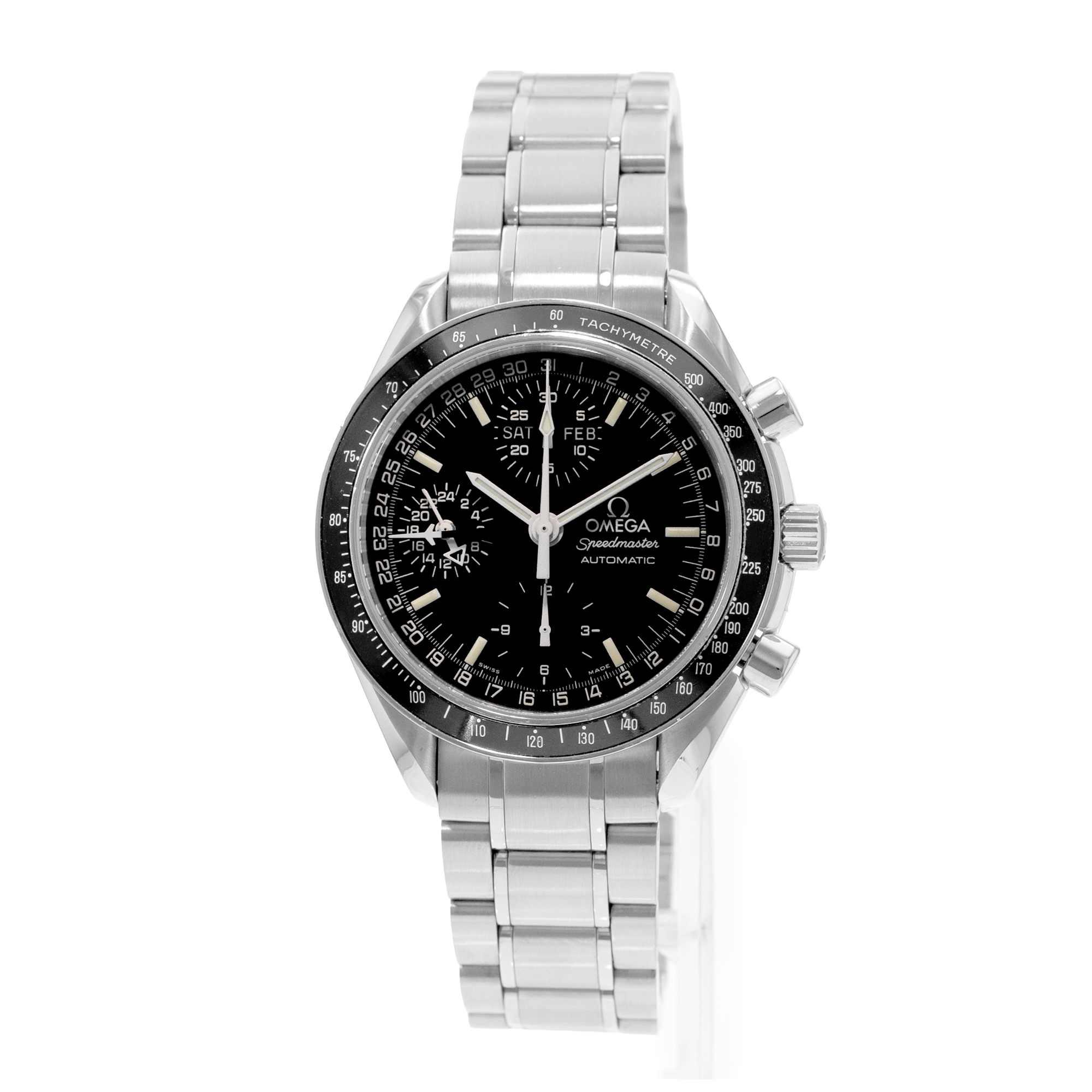 Omega Speedmaster Day Date 3520.50.00 39mm Black Dial Steel Mens Watch Card 2014 thumbnail 4