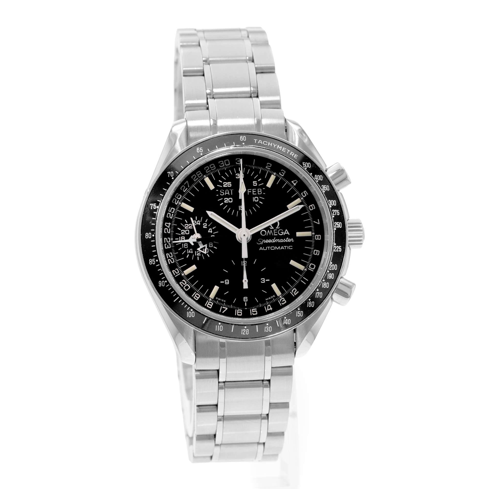 Omega Speedmaster Day Date 3520.50.00 39mm Black Dial Steel Mens Watch Card 2014 thumbnail 7