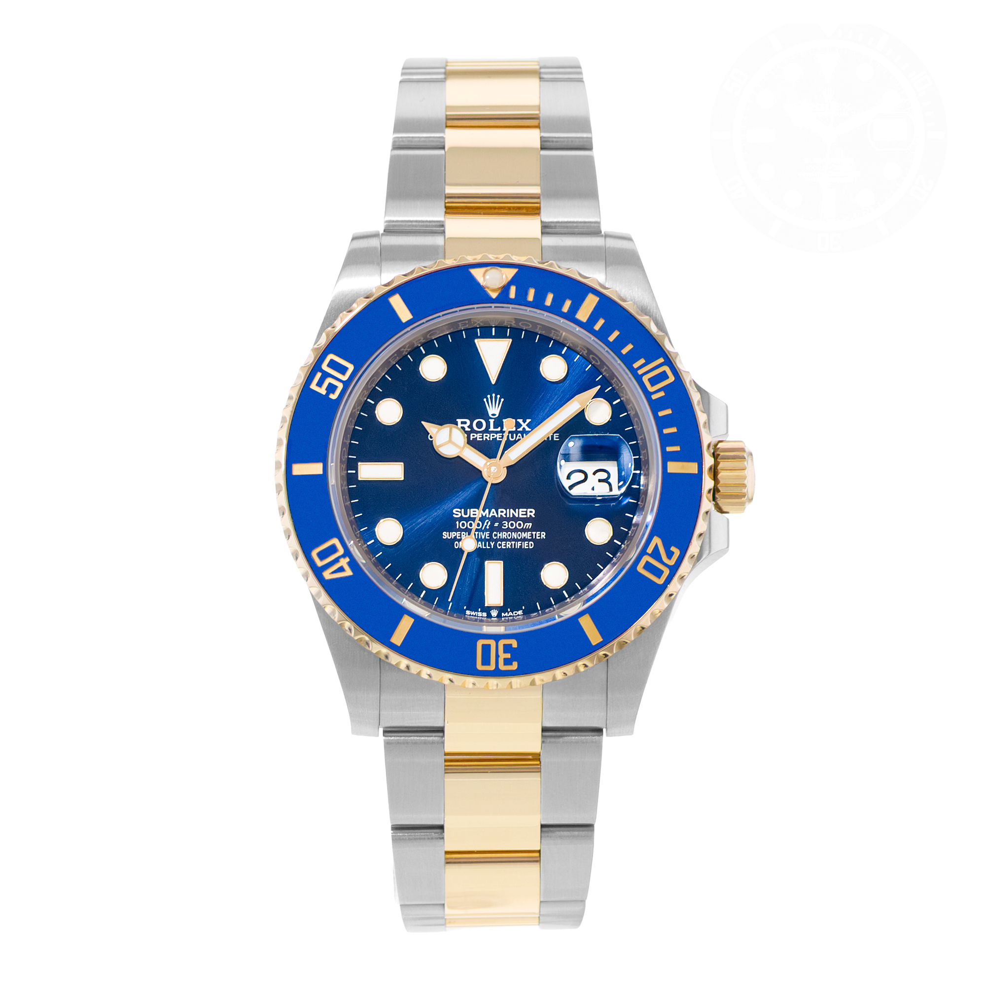 Rolex Submariner Date 126613 41mm Blue Steel Yellow Gold Oyster Mens Watch 2021 thumbnail 2