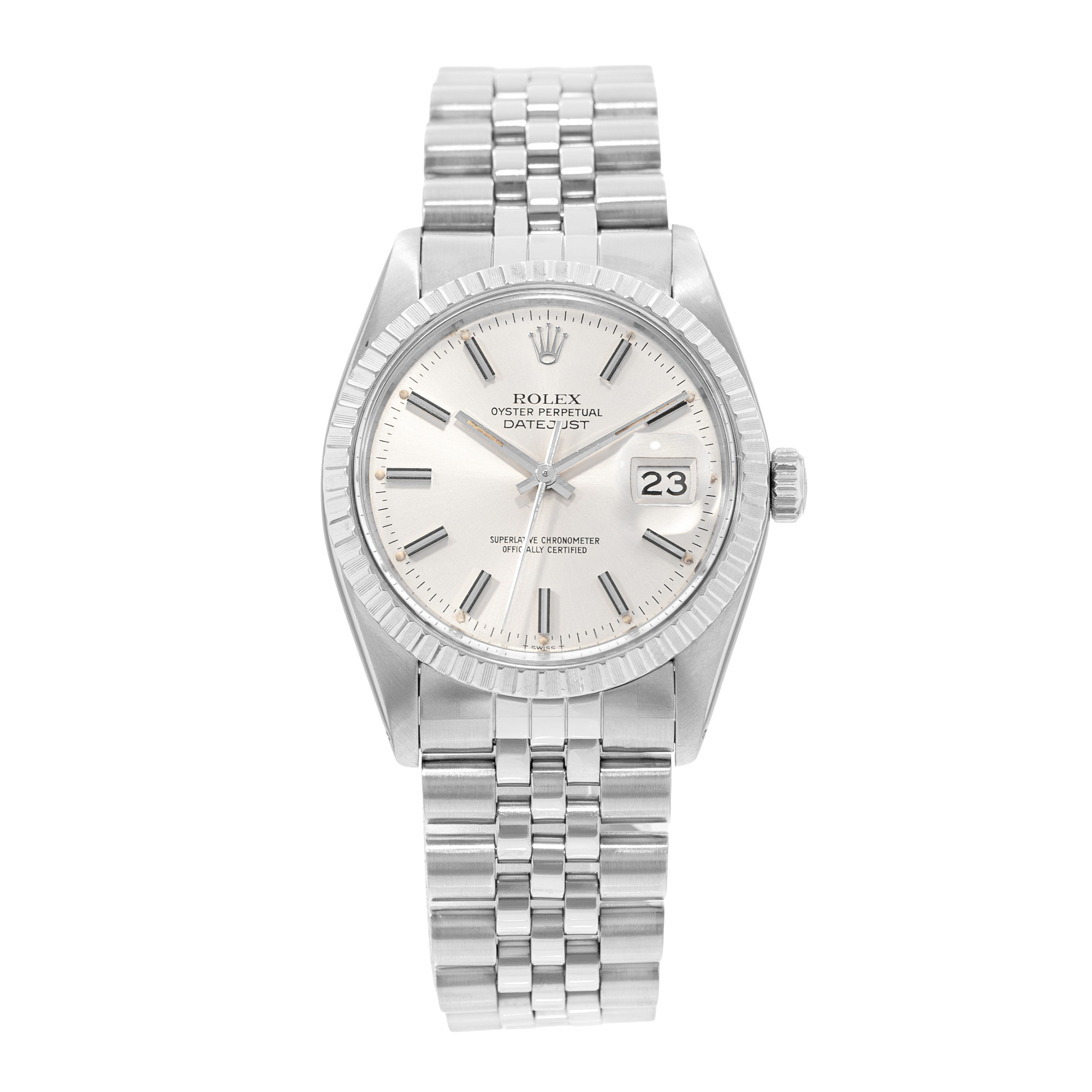 Rolex Datejust 36 16030 Silver Index Steel Jubilee Automatic Mens Watch 1979 thumbnail 2