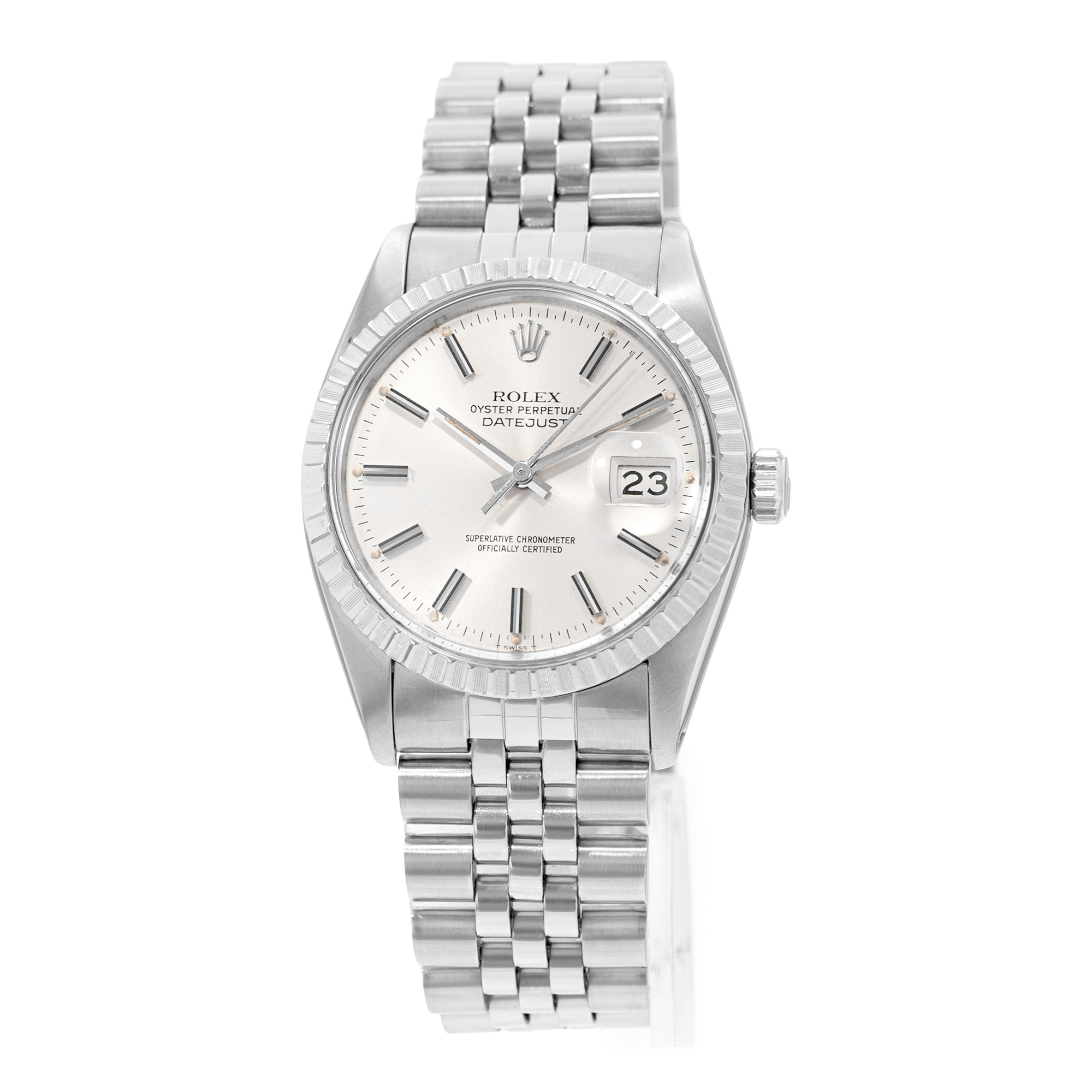 Rolex Datejust 36 16030 Silver Index Steel Jubilee Automatic Mens Watch 1979 thumbnail 3